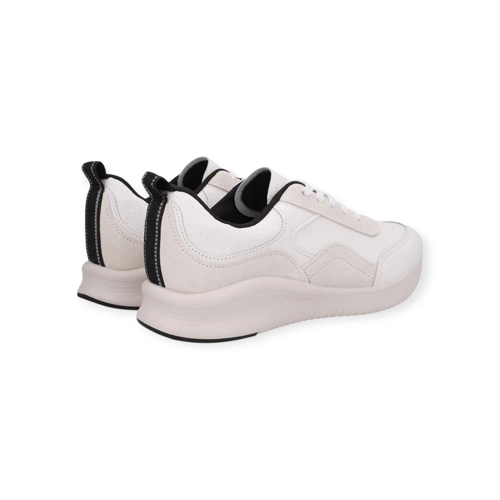 Tênis Feminino Usaflex Couro Cadarço Sport Branco Branco 3