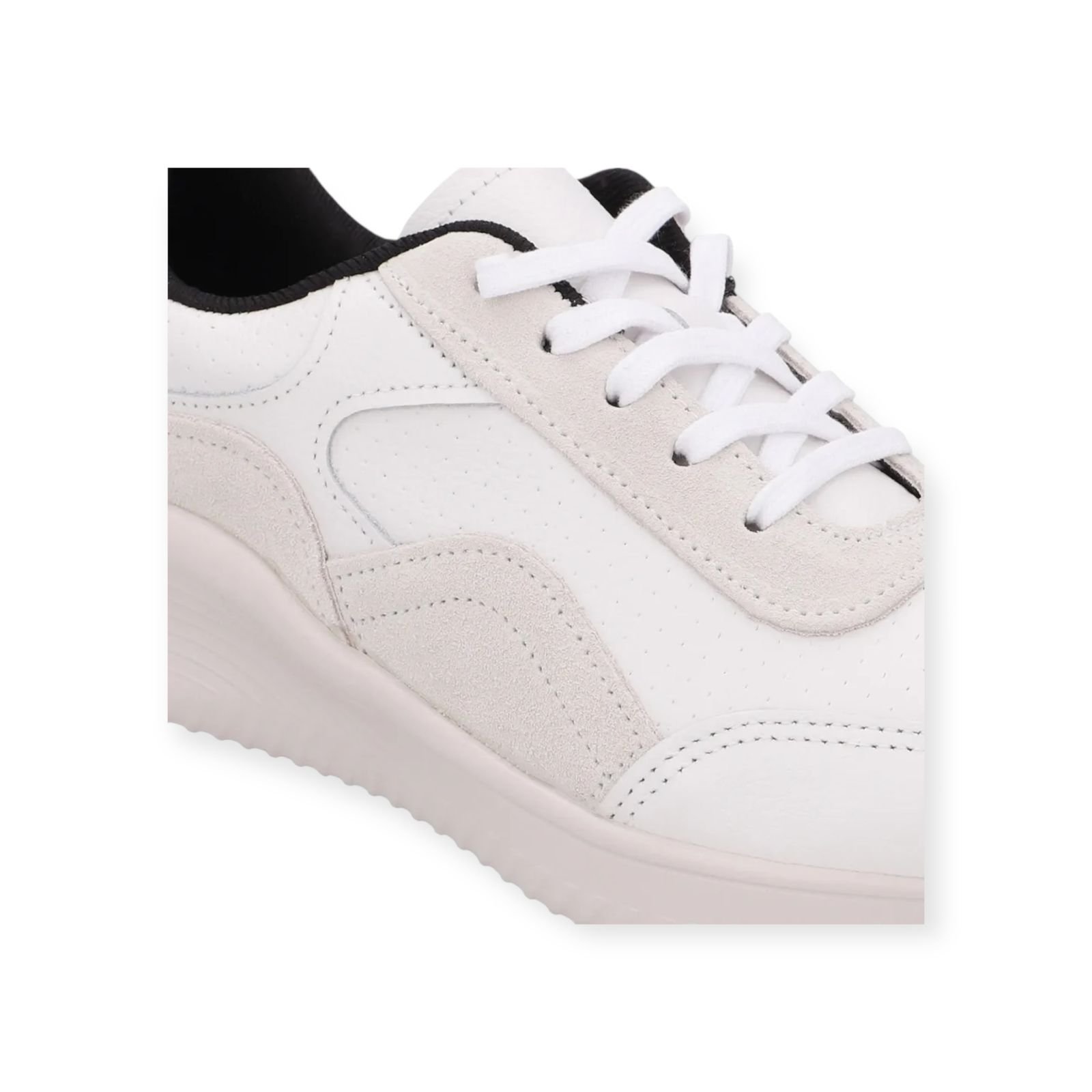 Tênis Feminino Usaflex Couro Cadarço Sport Branco Branco 4