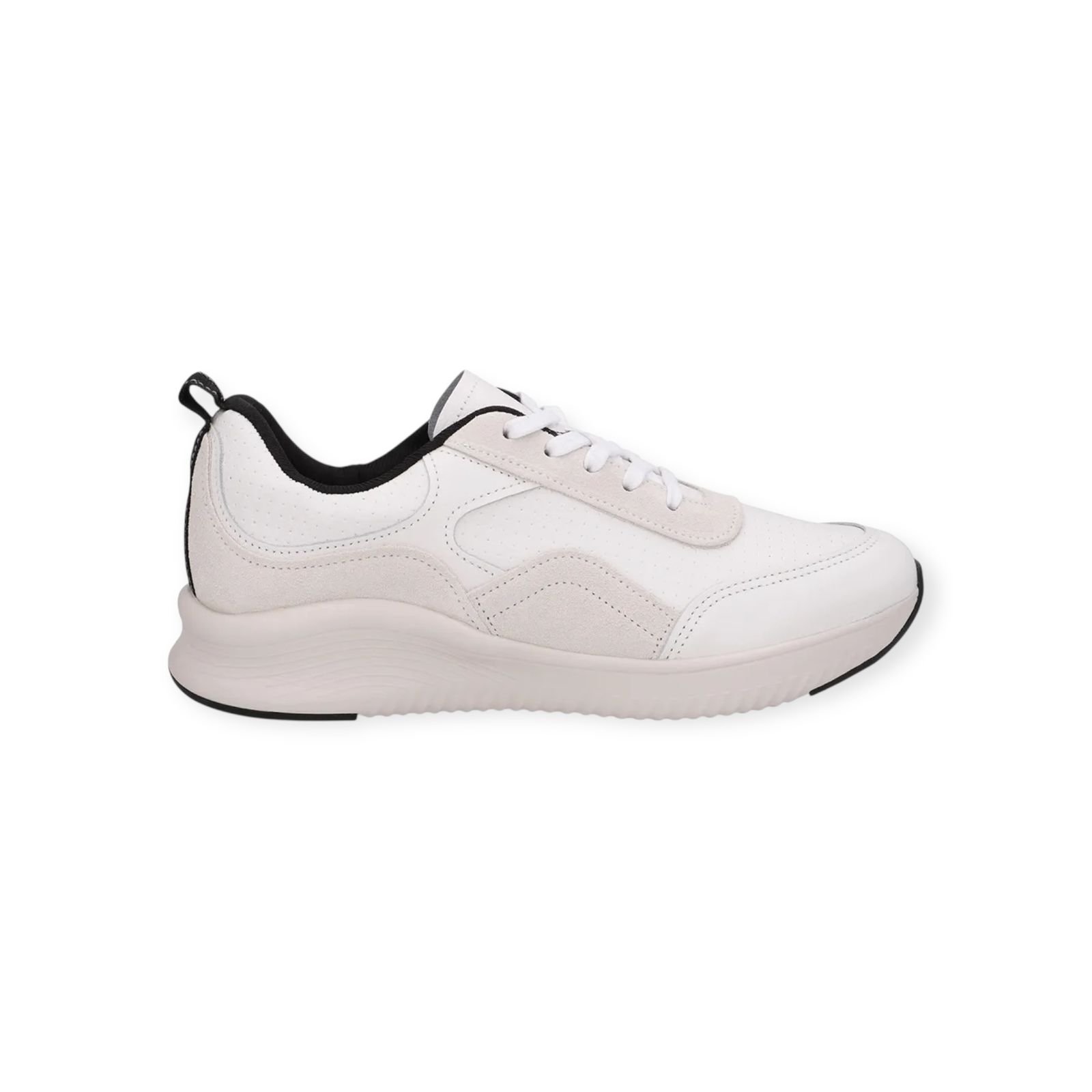 Tênis Feminino Usaflex Couro Cadarço Sport Branco