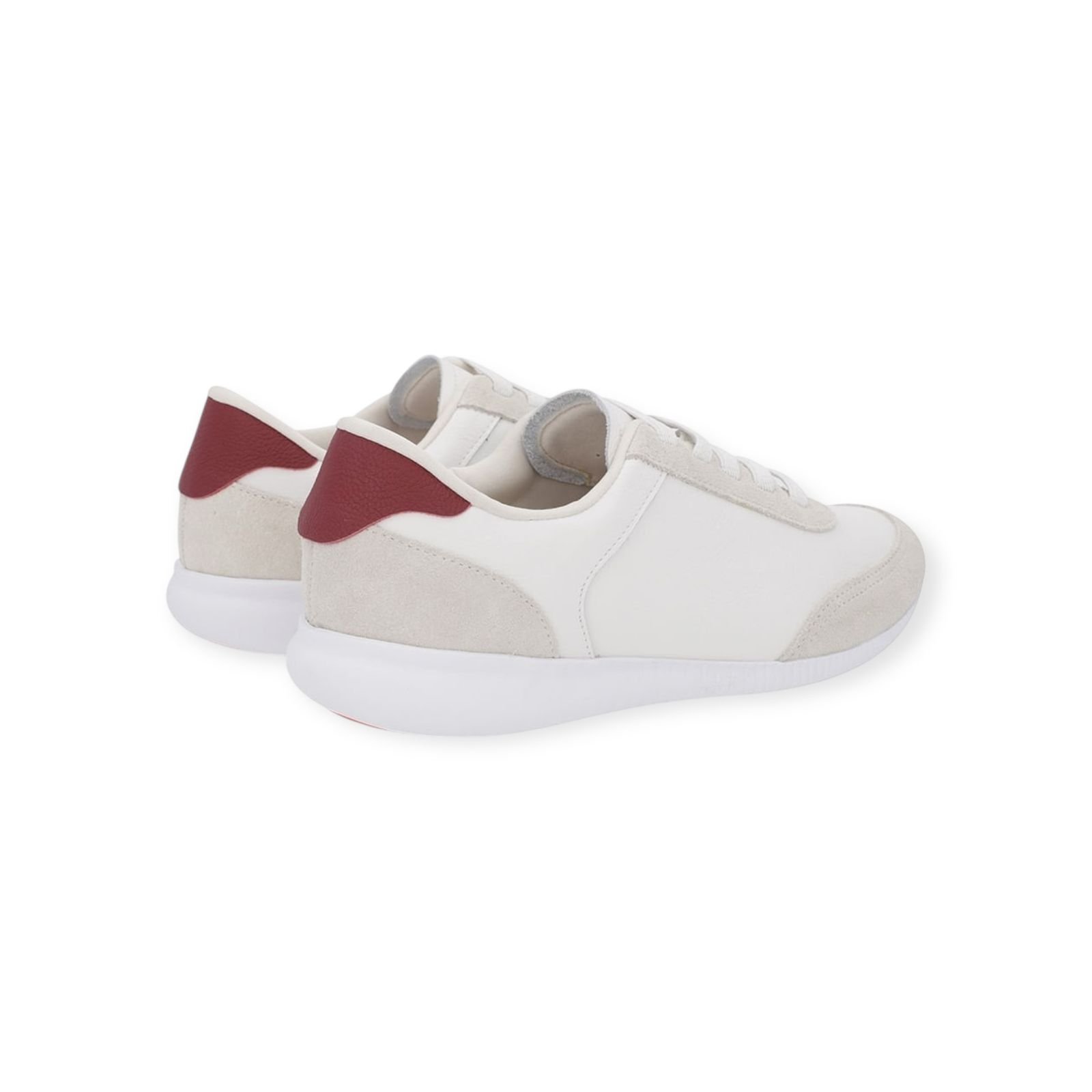Tênis Feminino Usaflex Couro Cadarço Elástico Branco Branco 3