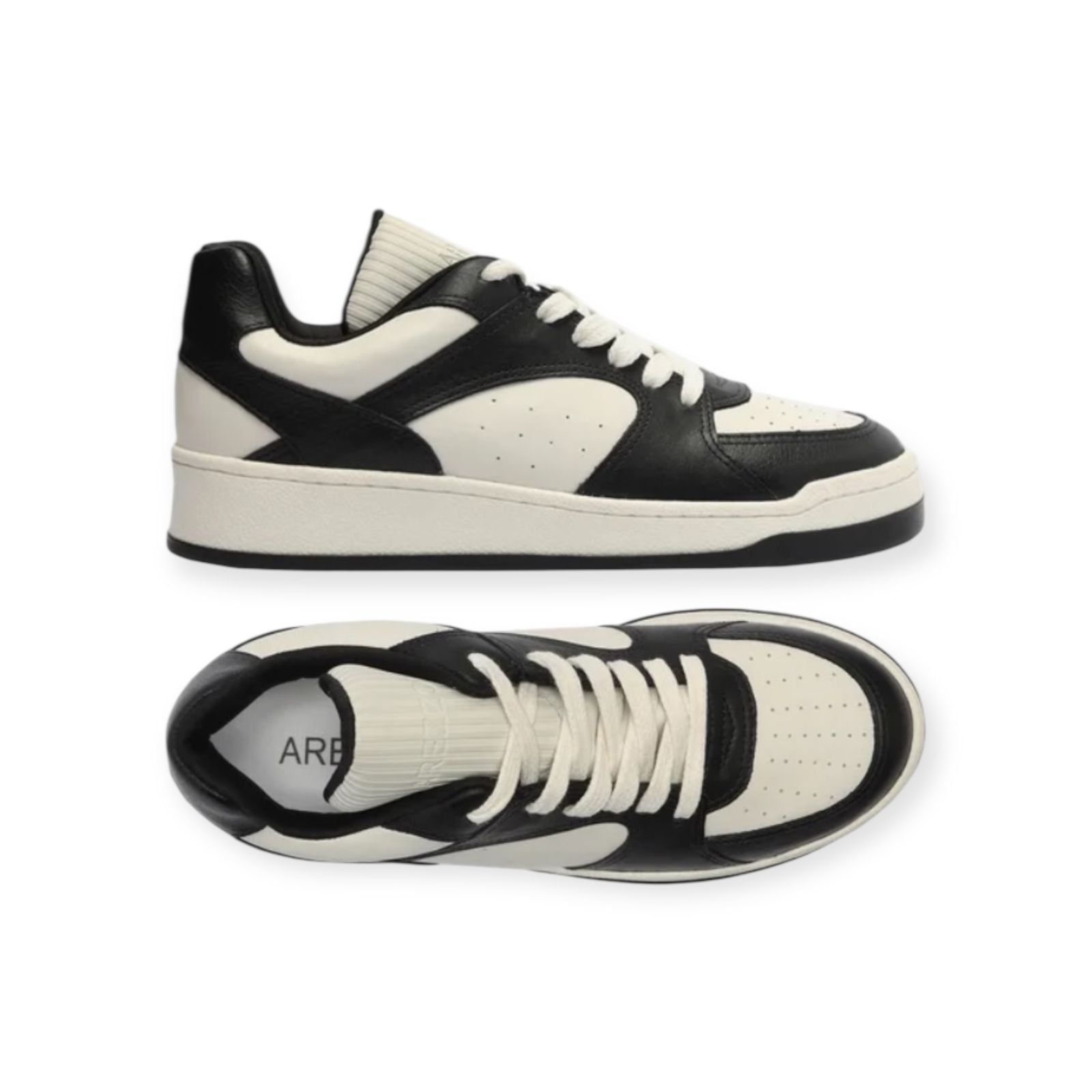 Tênis Feminino Arezzo Couro Casual Urban Preto Preto/Branco 3