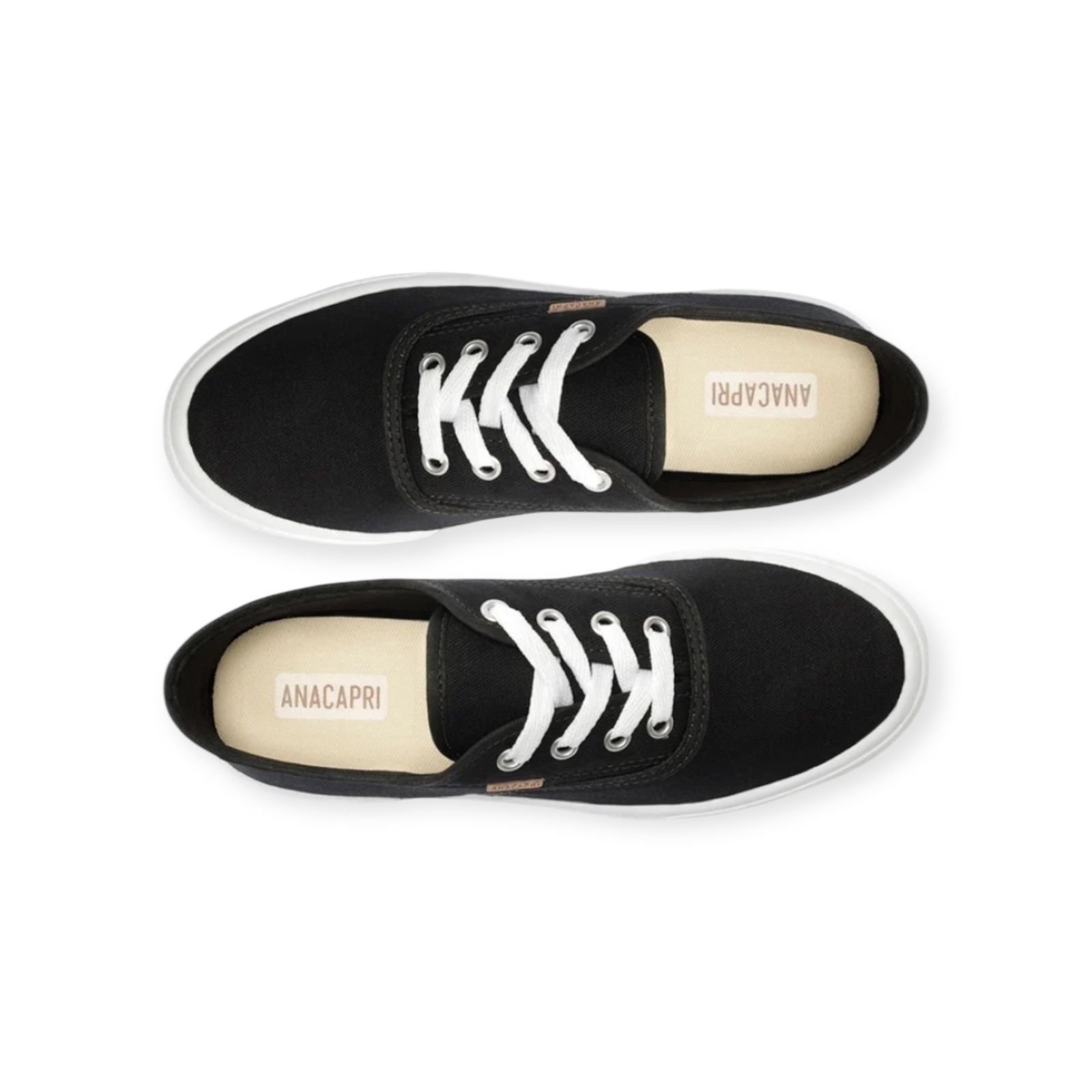 Tênis Feminina Anacapri Sola Texturizada Livia Com Listra Preto Preto 5