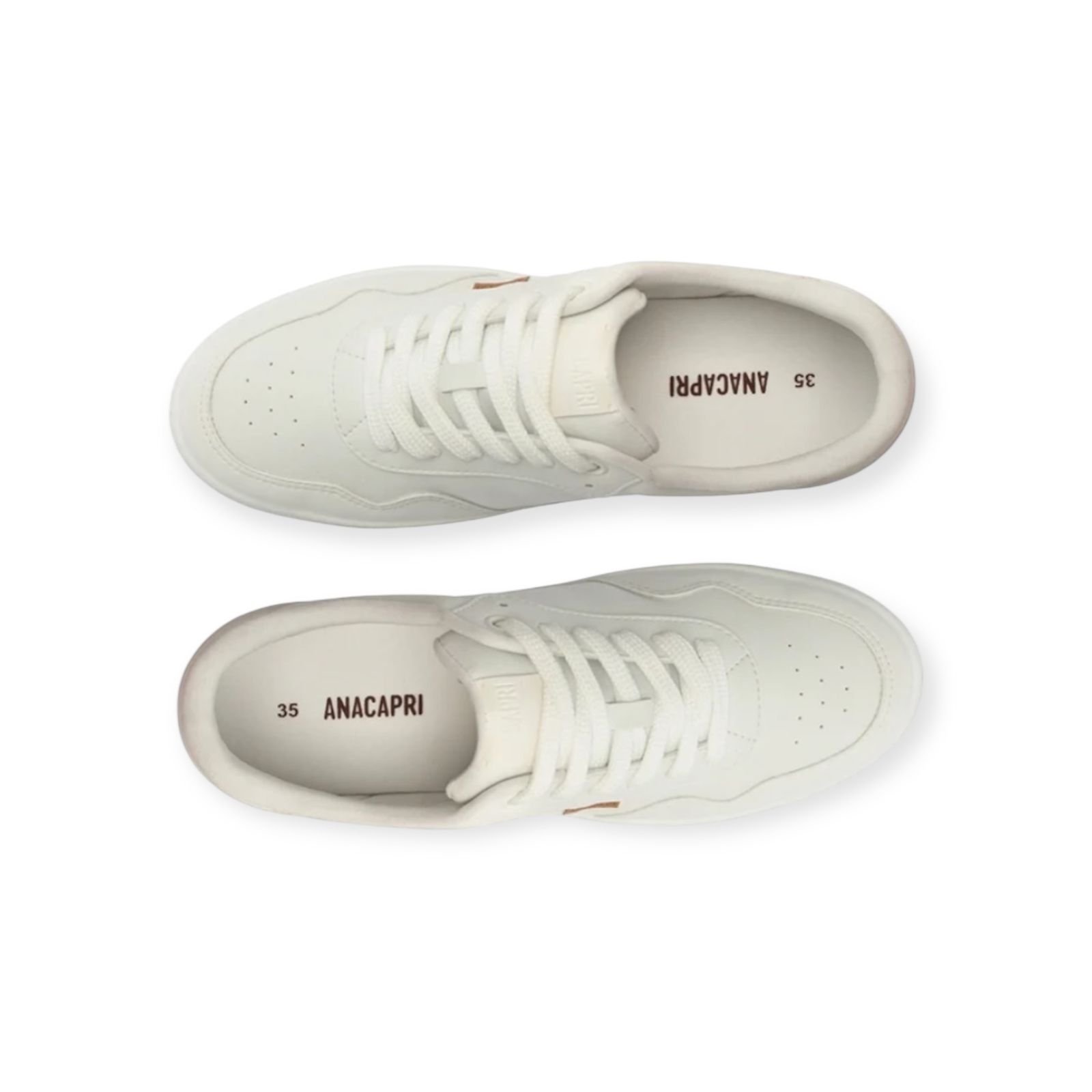 Tênis Feminino Anacapri Casual Lua Branco Branco 4