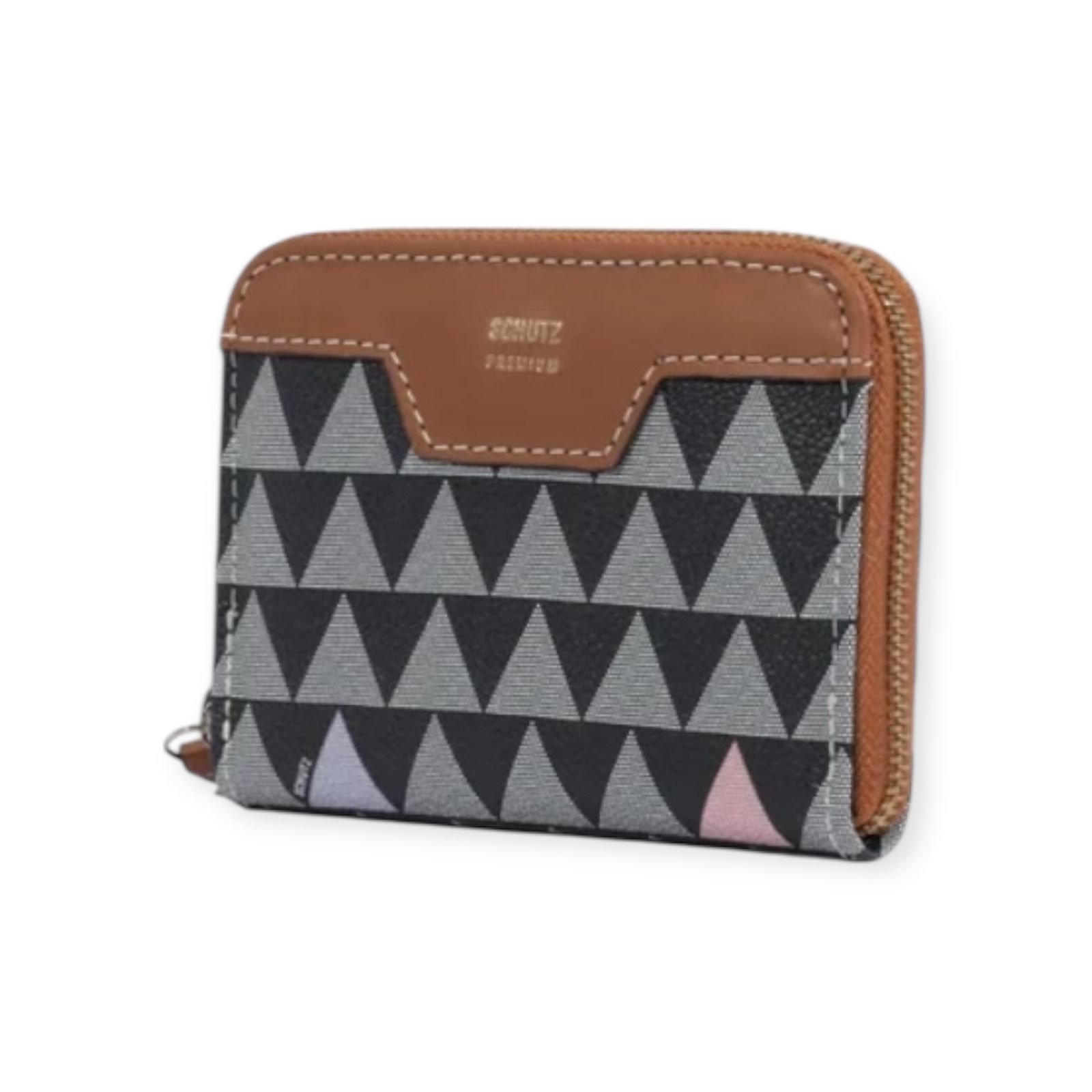 Carteira Feminina Schutz Triangle Pequena Preta Preto 2