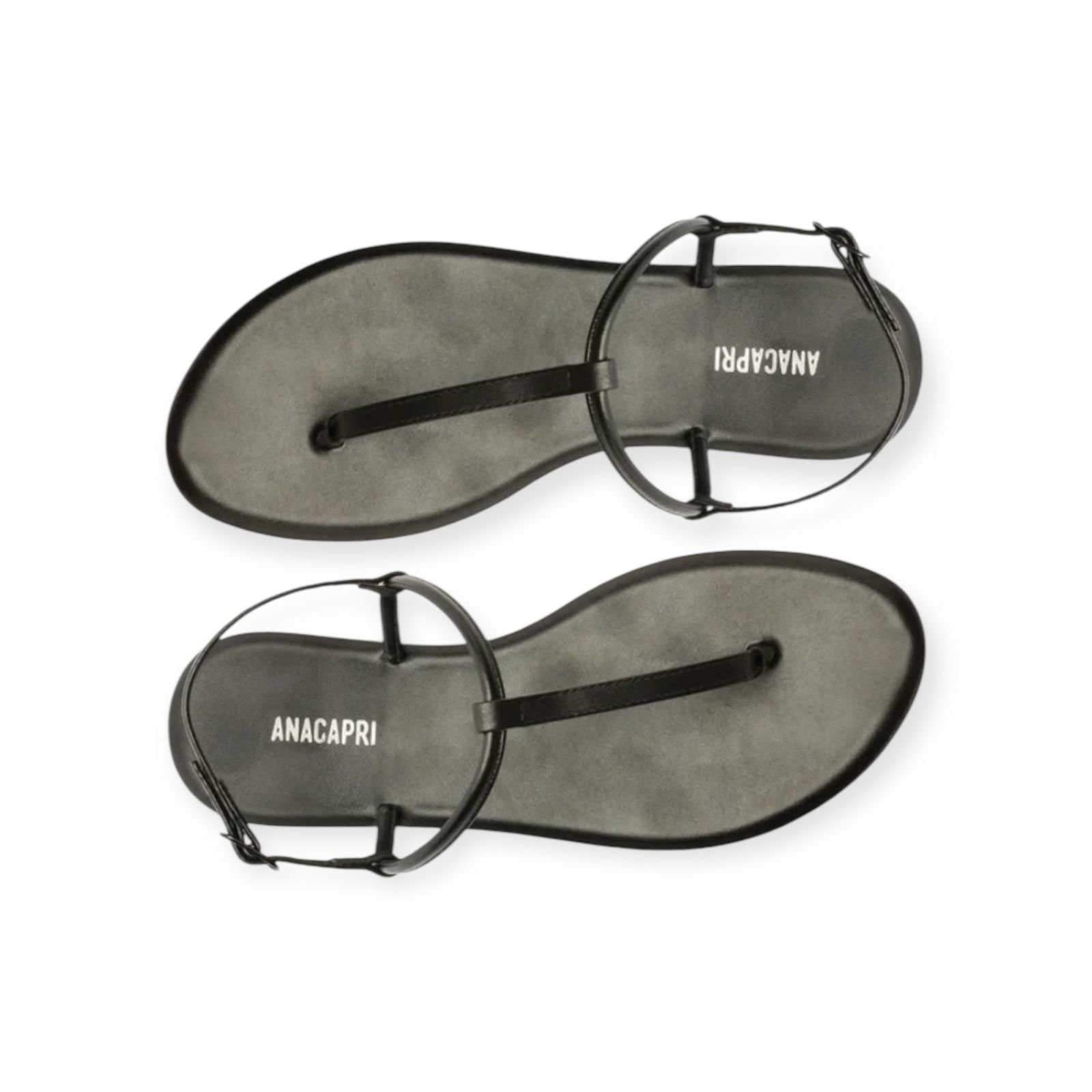 Sandalia Rasteira Feminina Anacapri Casual Slim Preta Preto 4