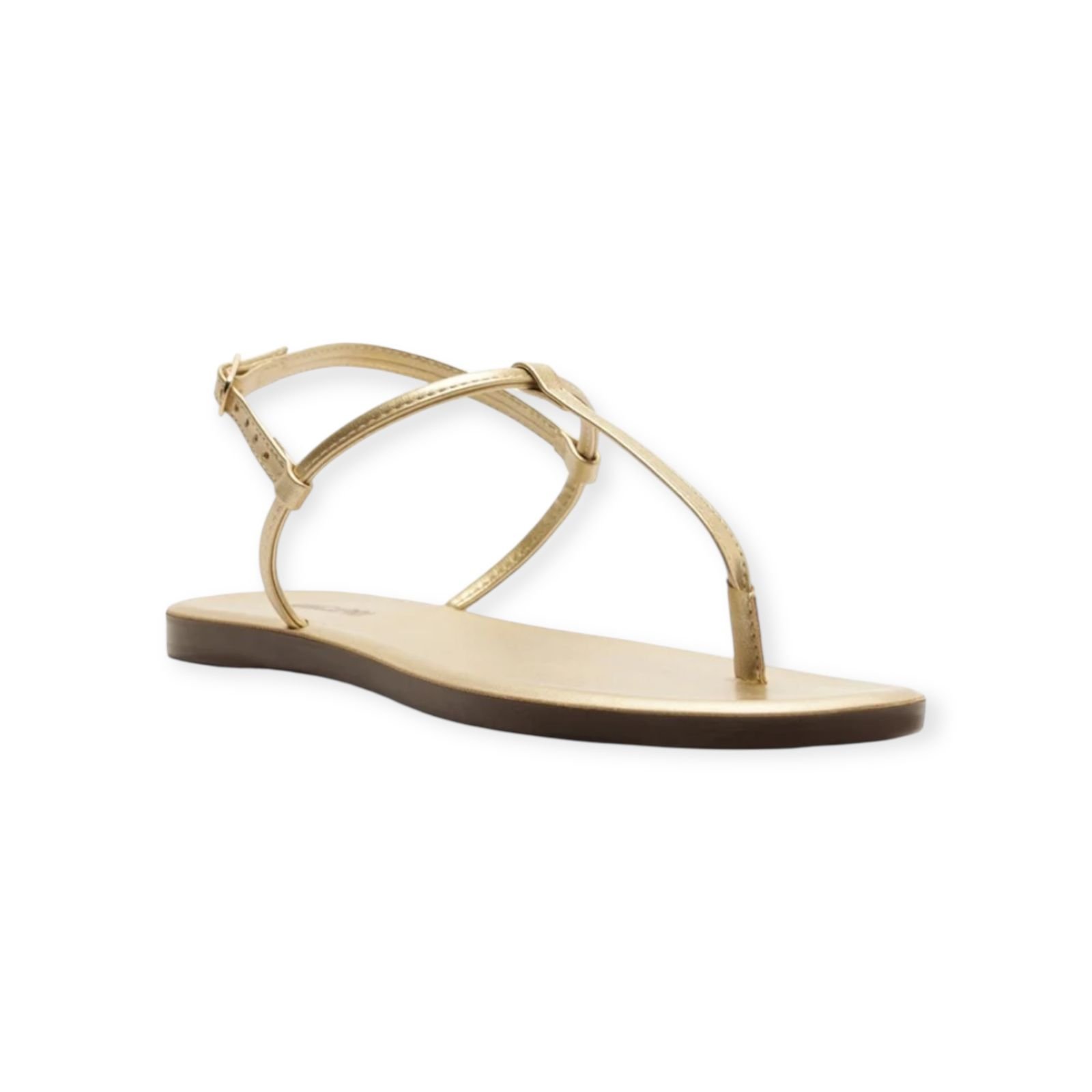 Sandalia Rasteira Feminina Anacapri Casual Slim Dourada Dourado 2