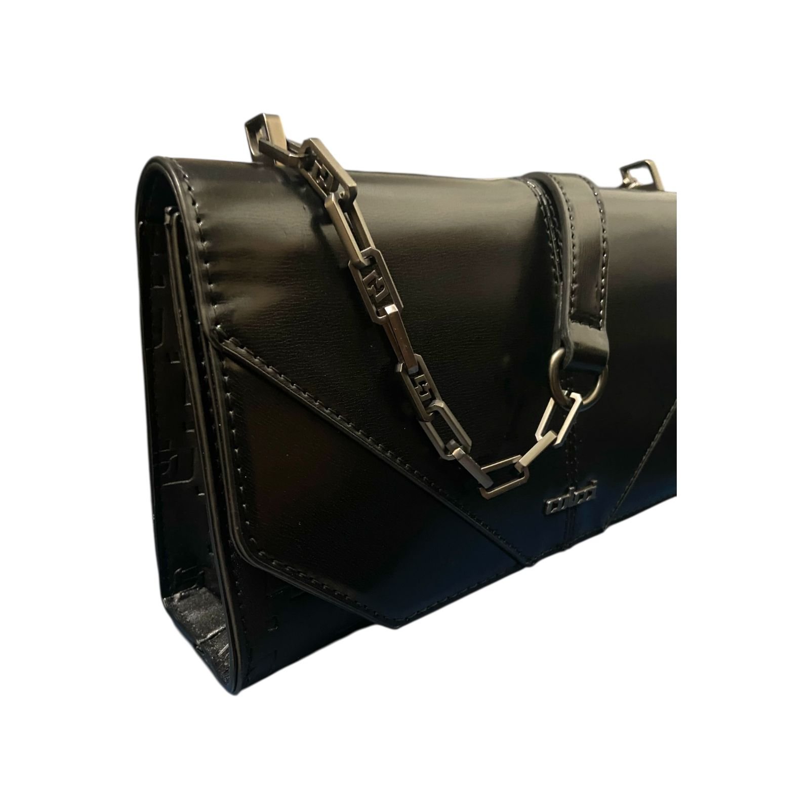 Bolsa Feminina Colcci Tampa Brand De Ombro Corrente Pequena Preto Preto 3