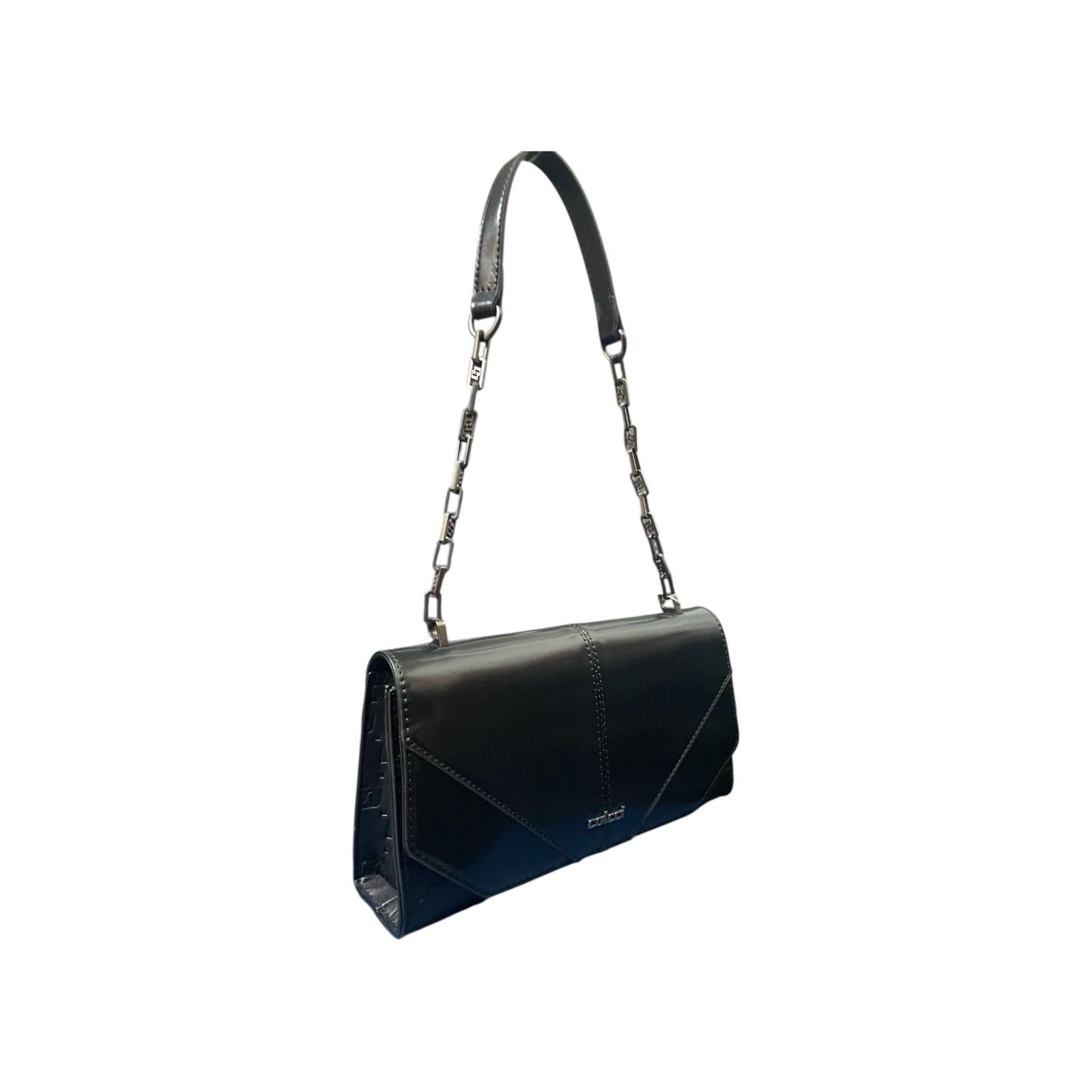 Bolsa Feminina Colcci Tampa Brand De Ombro Corrente Pequena Preto Preto 5