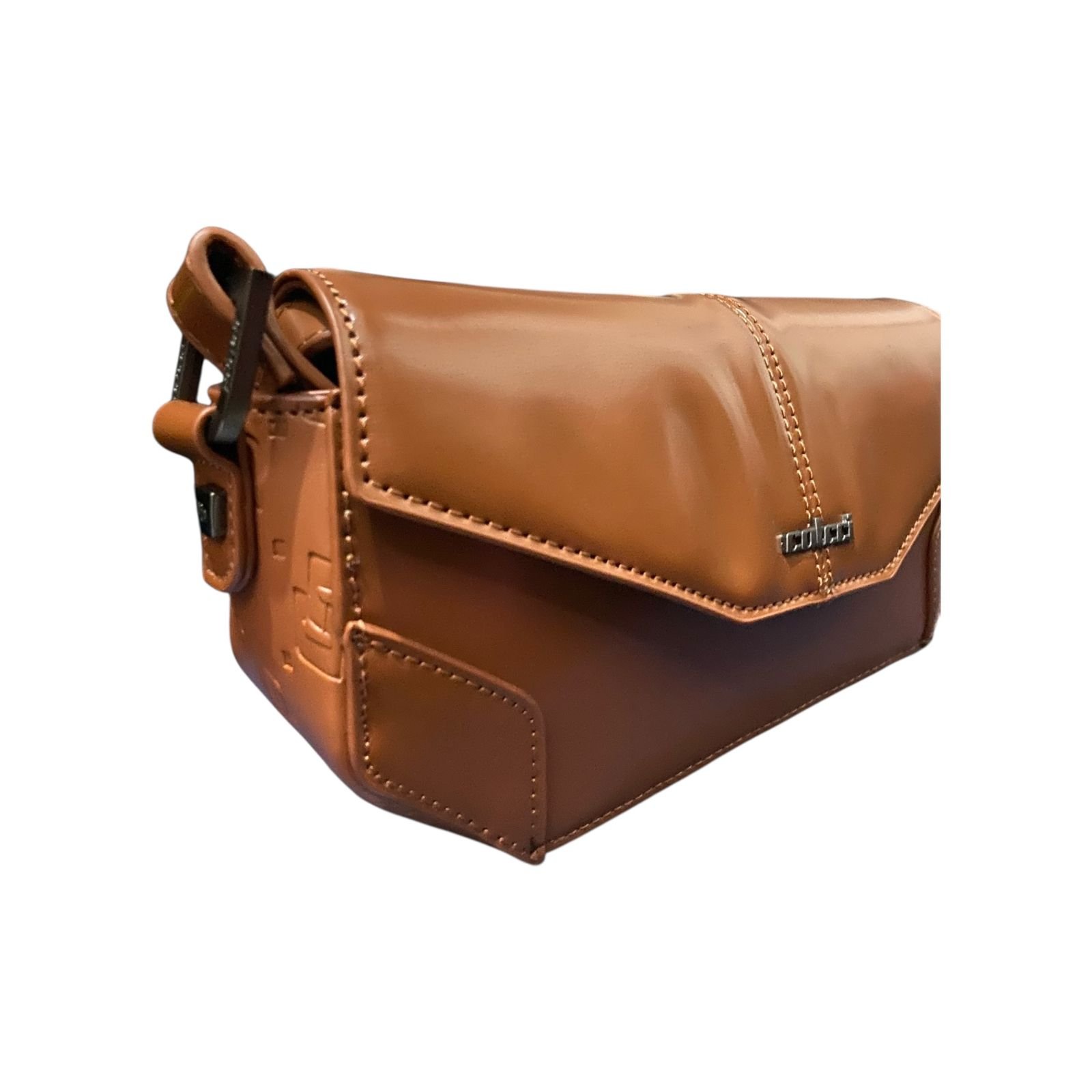 Bolsa Feminina Colcci Crossbody Brand Pequena Caramelo Marrom 3