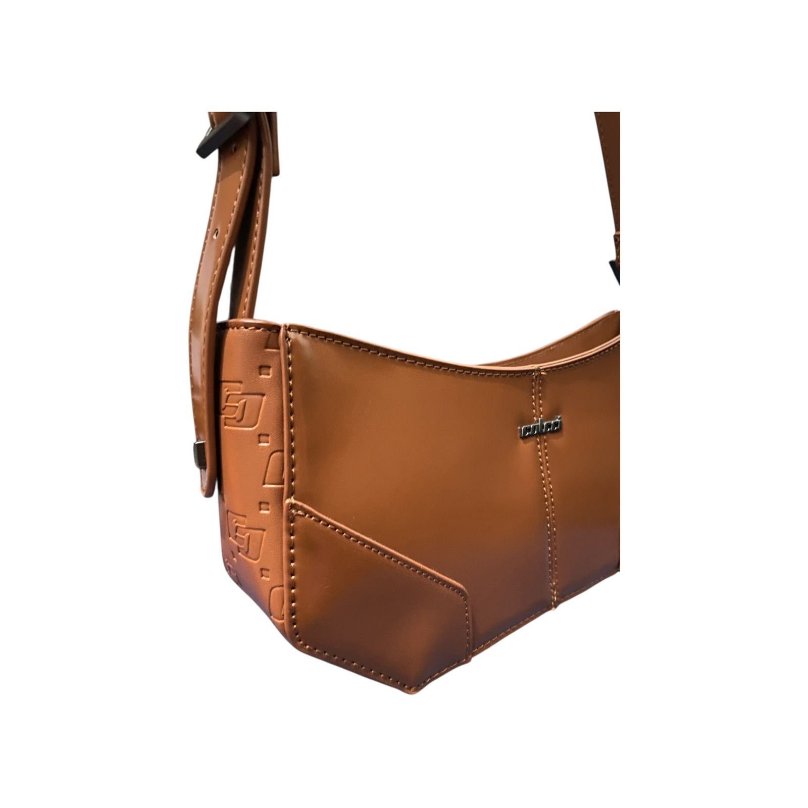 Bolsa Feminina Colcci Shoulder Brand De Ombro Pequena Caramelo Marrom 4