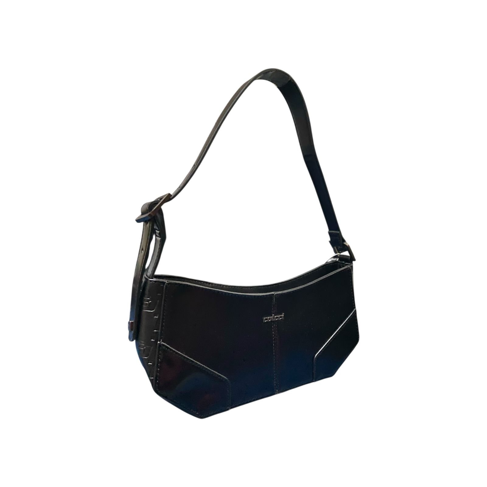 Bolsa Feminina Colcci Shoulder Brand De Ombro Pequena Preto Preto 2