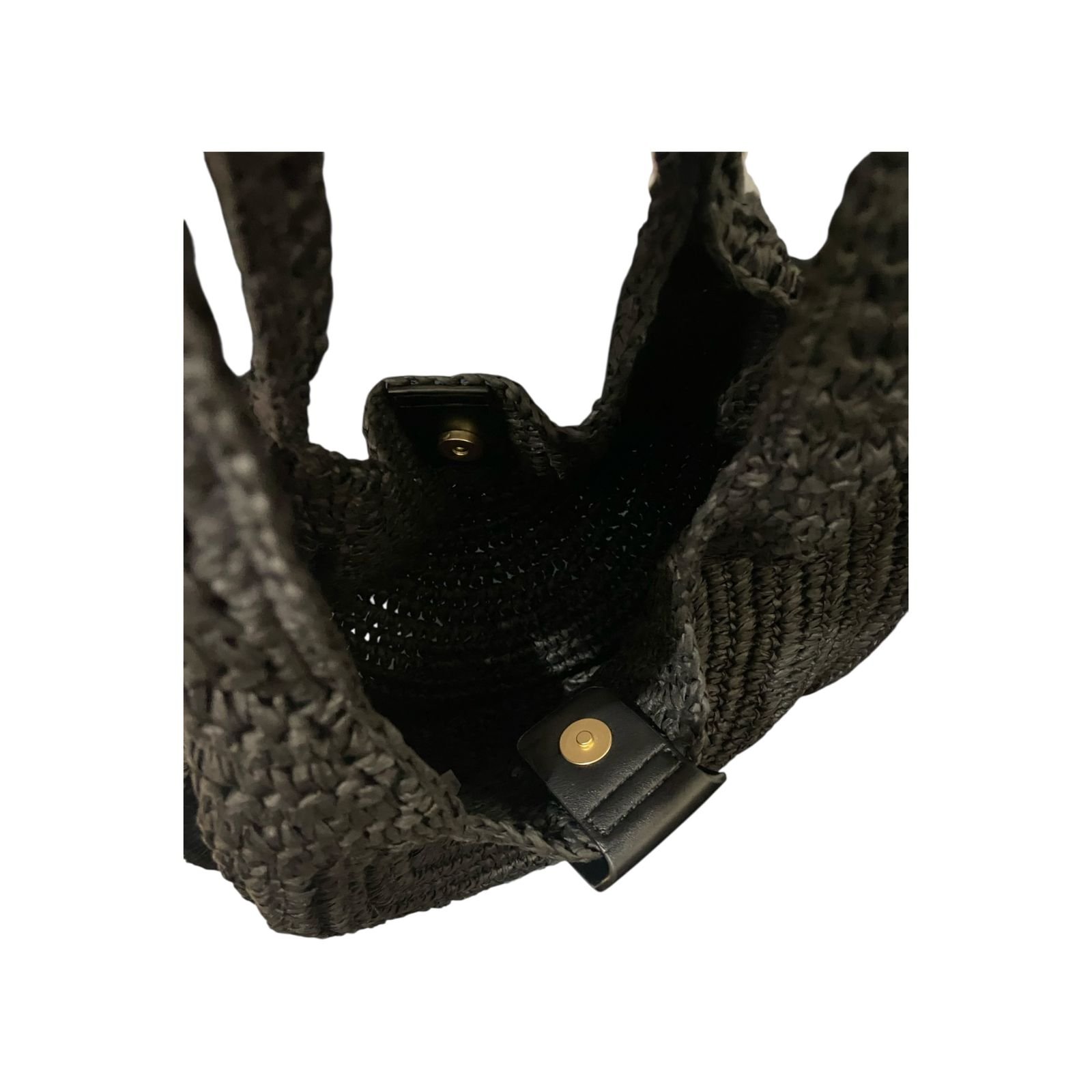 Bolsa Feminina Colcci Hobo Palha De Ombro Grande Preta Preto 3