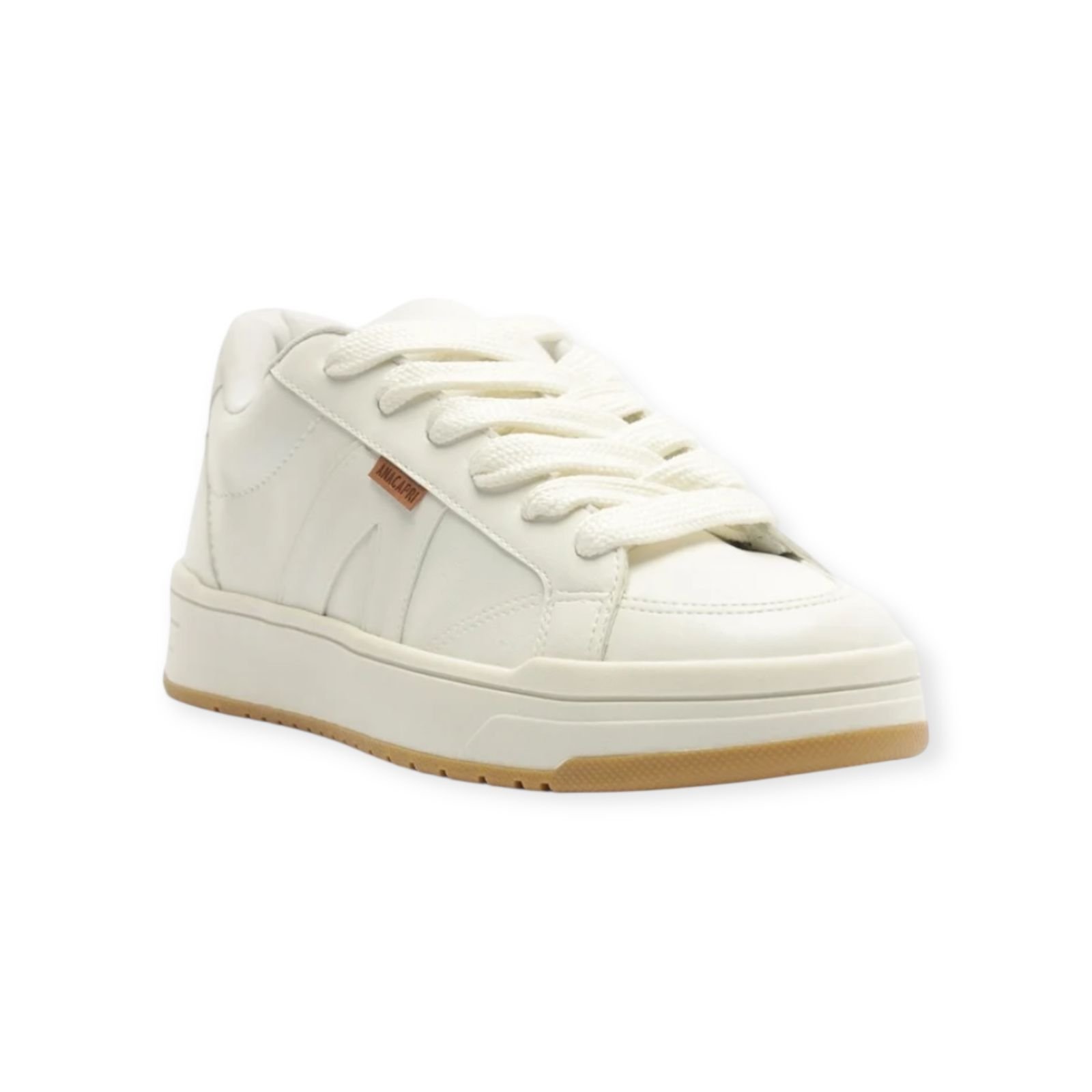 Tênis Feminino Anacapri Casual A26 Duo Cadarço Sola Alta Branco Branco 2