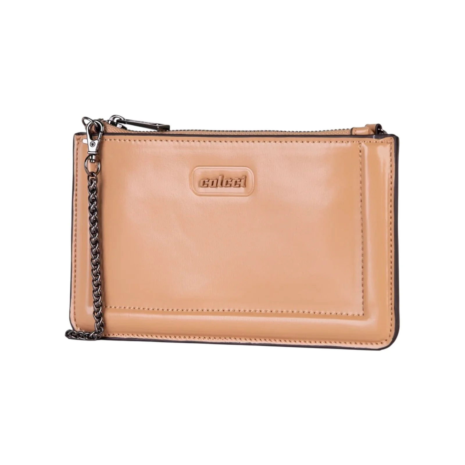 Bolsa Feminina Colcci Flat Basic Alça Corrente Pequena Bege Bege 2