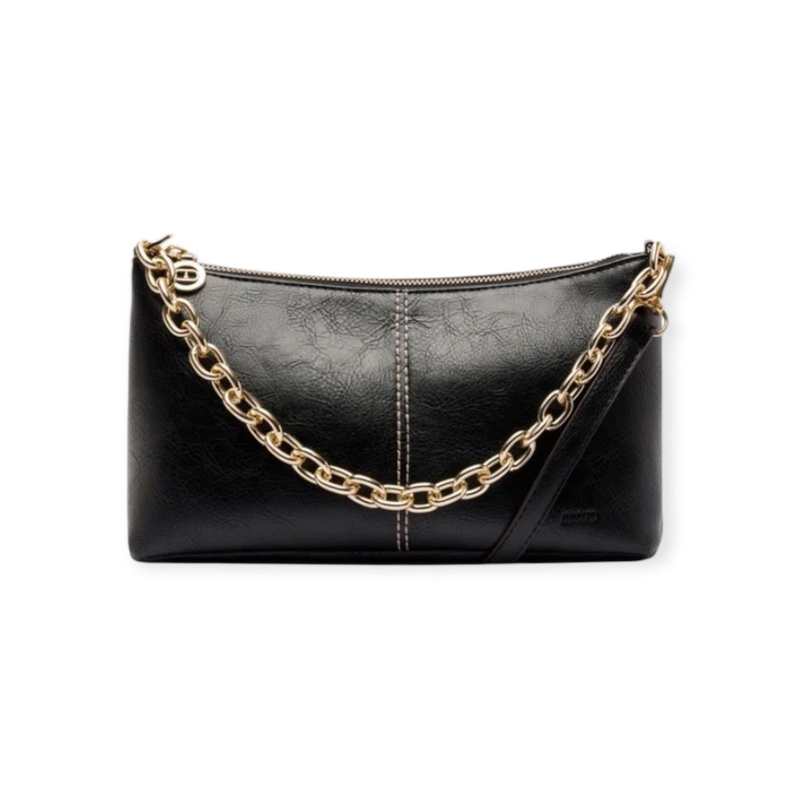 Bolsa Feminina Anacapri Tiracolo Detalhe Corrente Média Preta