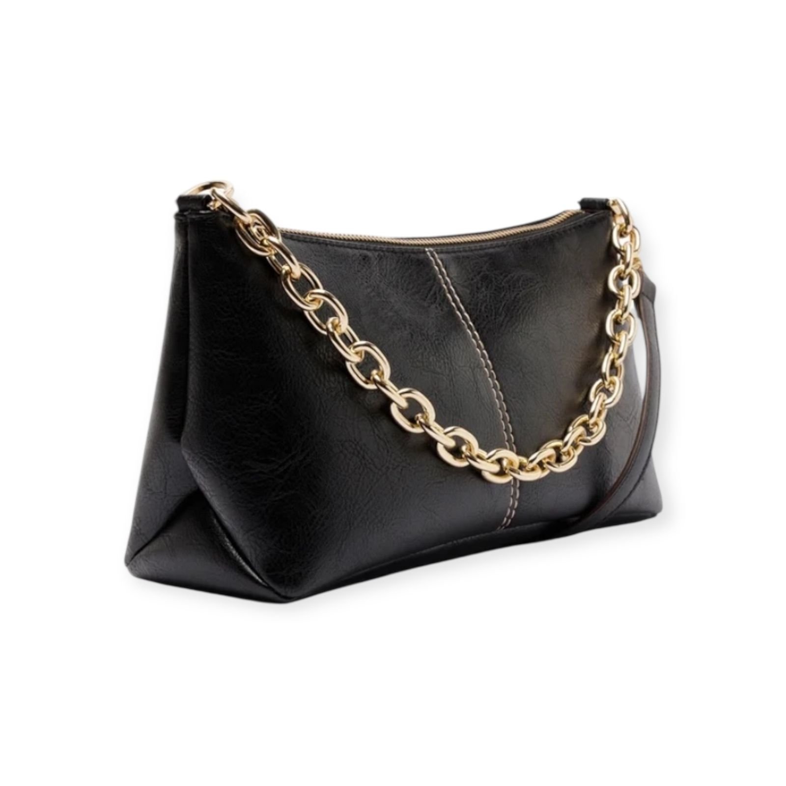 Bolsa Feminina Anacapri Tiracolo Detalhe Corrente Média Preta Preto 2