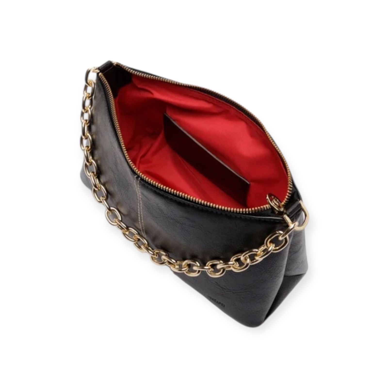 Bolsa Feminina Anacapri Tiracolo Detalhe Corrente Média Preta Preto 3