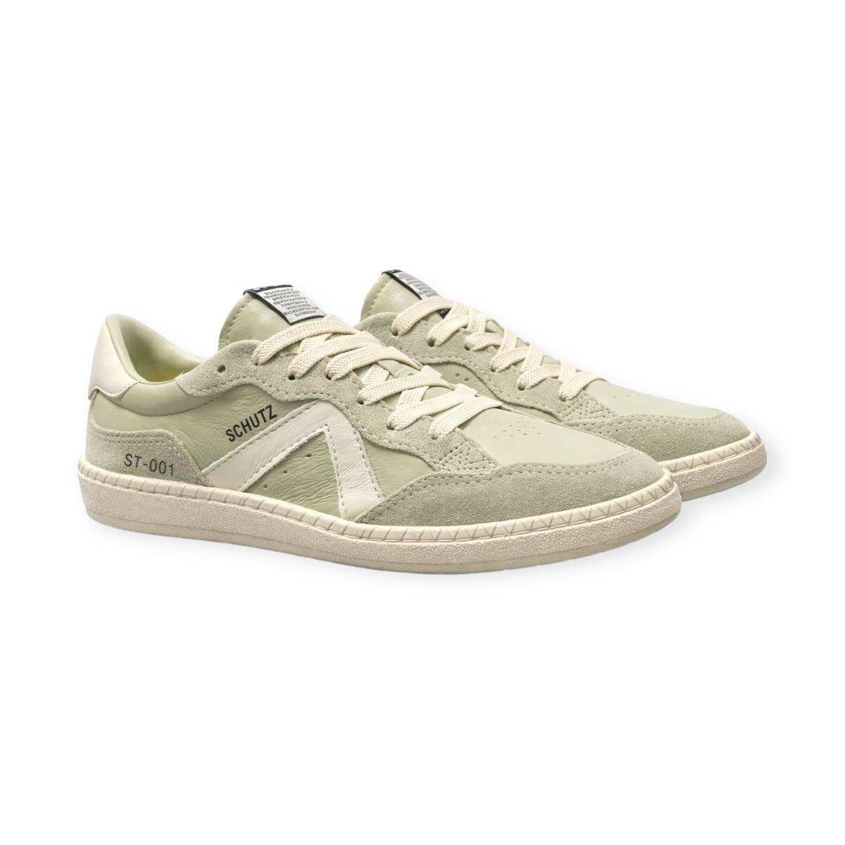 Tenis Feminino Schutz ST 001 Casual Couro Verde Verde 2