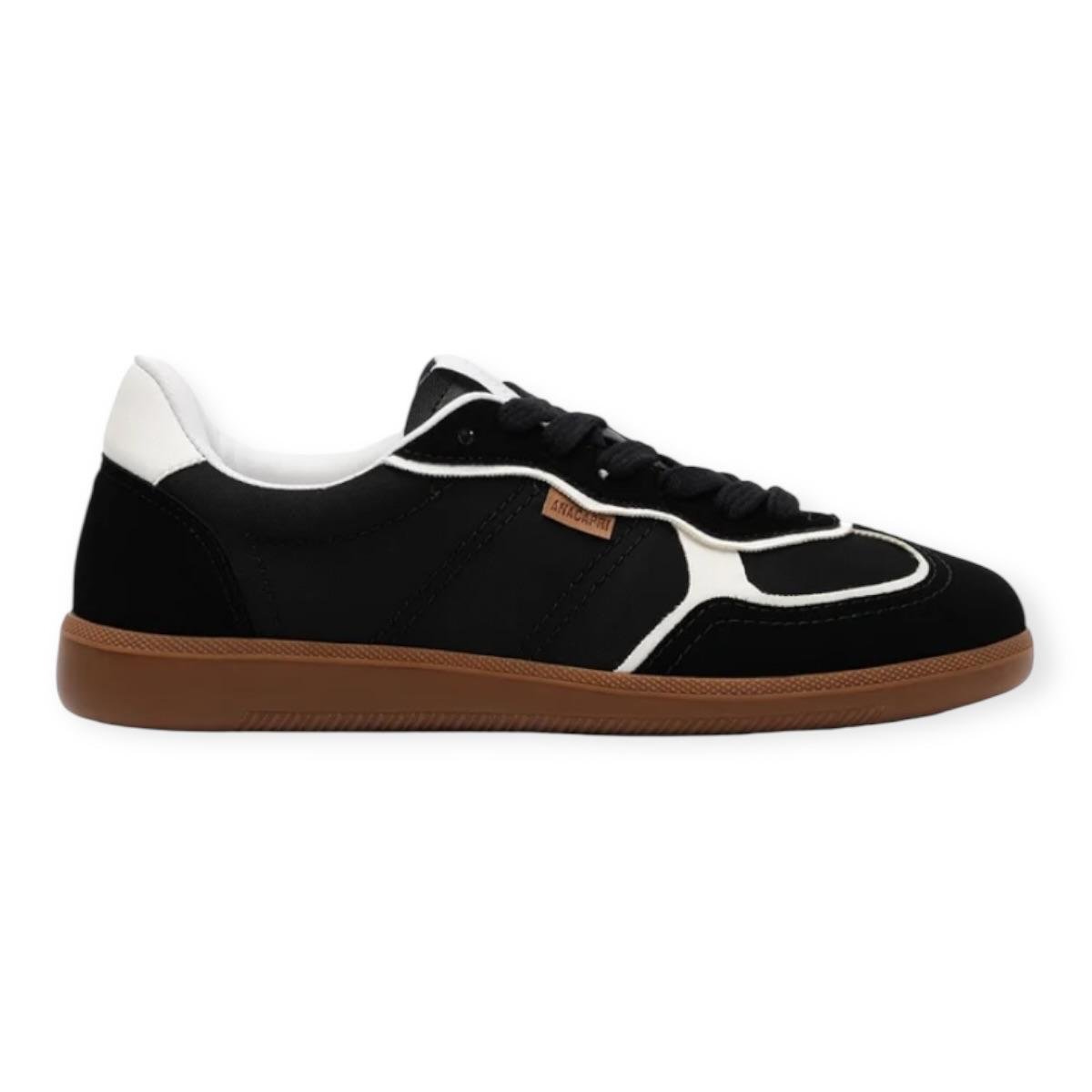 Tenis Feminino Anacapri Casual A'25 Recortes Preto