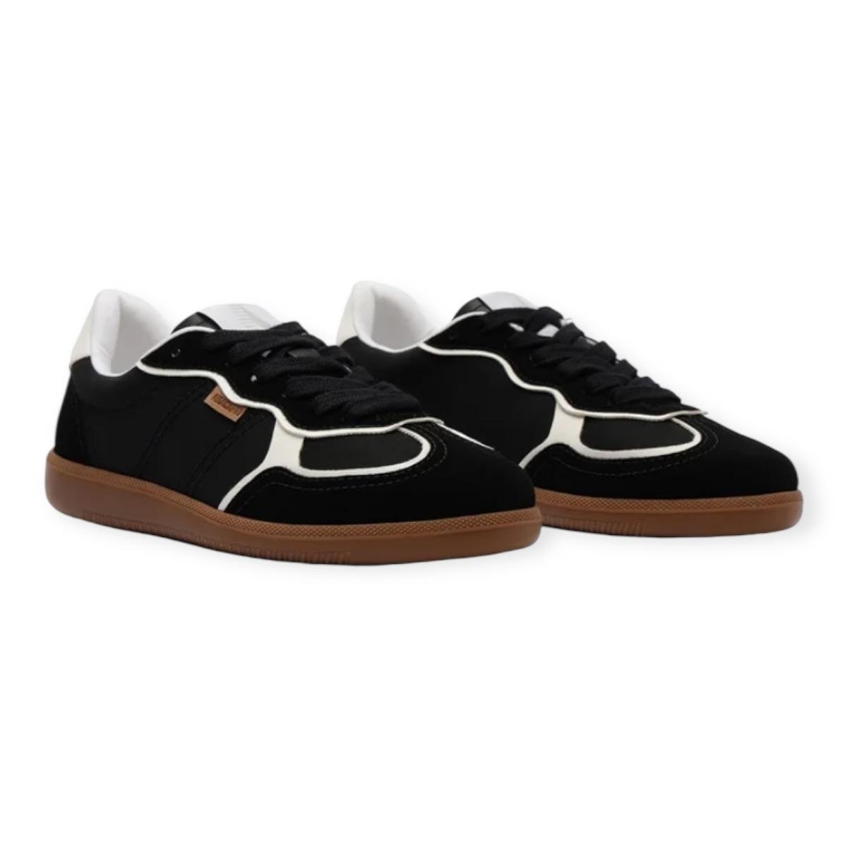 Tenis Feminino Anacapri Casual A'25 Recortes Preto Preto 2