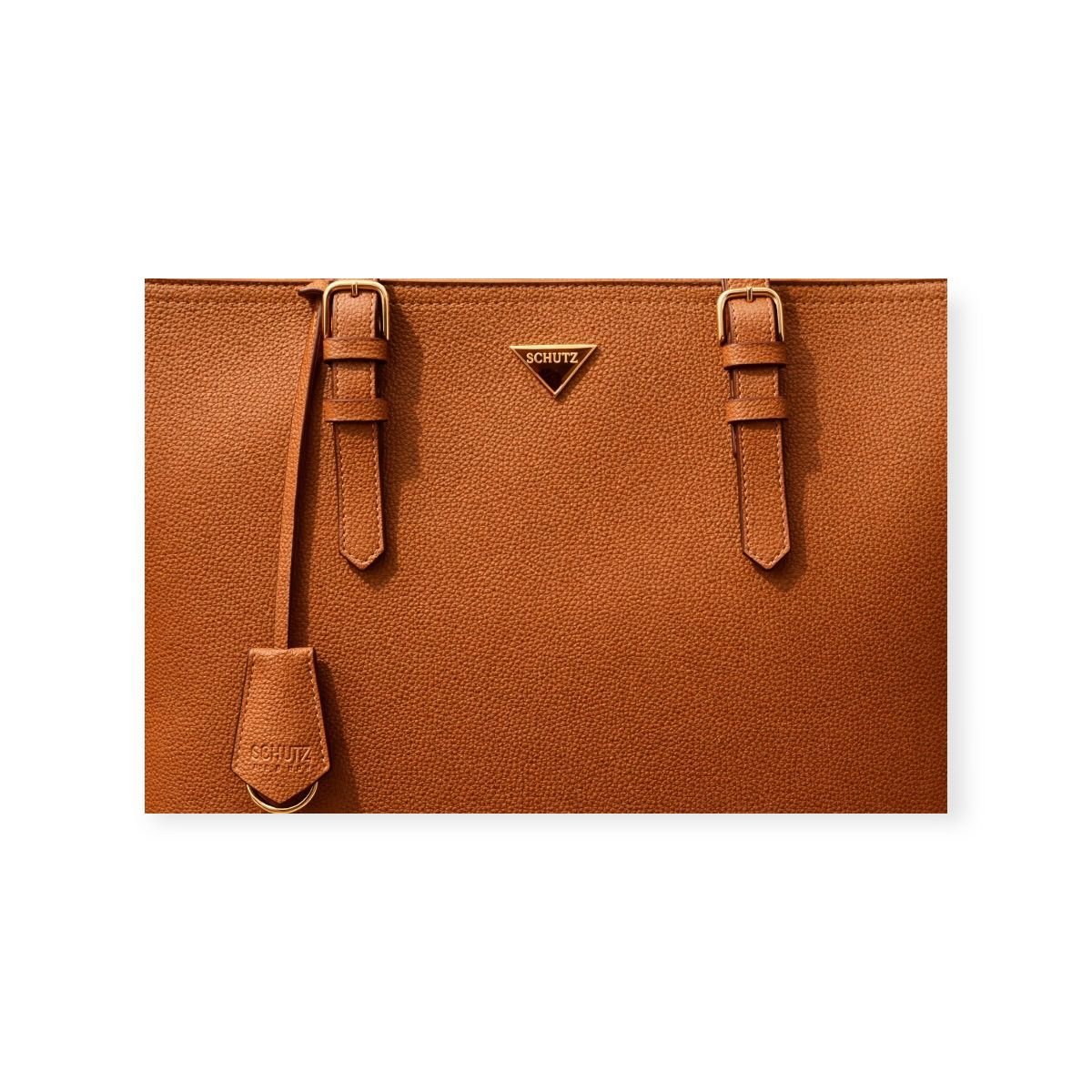 Bolsa Feminina Schutz Shopping De Ombro Liesse Grande Caramelo Marrom 4