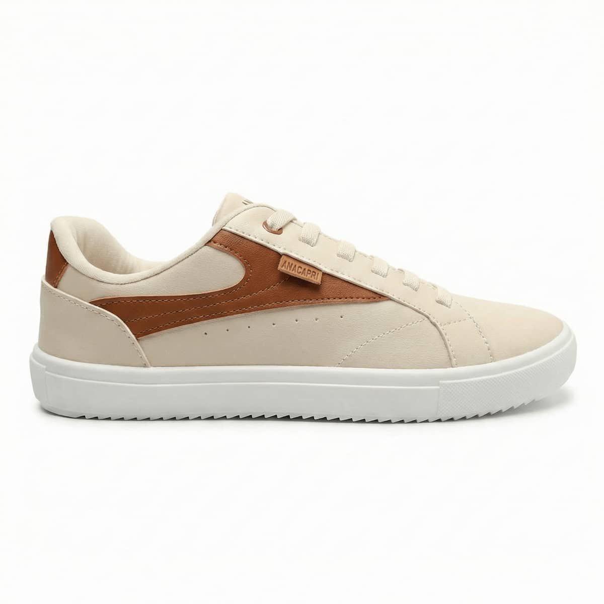 Tênis Feminino Anacapri Conforto Cadarço Elástico C3053700110005 Creme