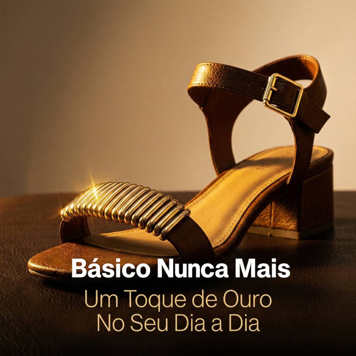 Sandália Feminina Anacapri Detalhe Dourado Salto Bloco C3048901740004 Marrom Marrom 4