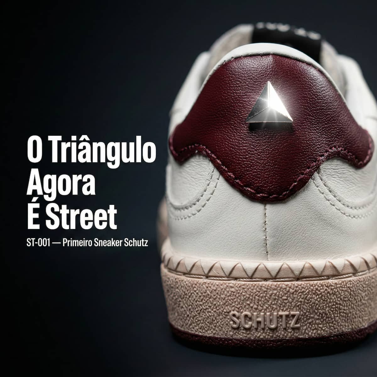 Tênis Feminino Schutz ST-001 Couro S2185300760007 Vinho Branco/Bordô 7