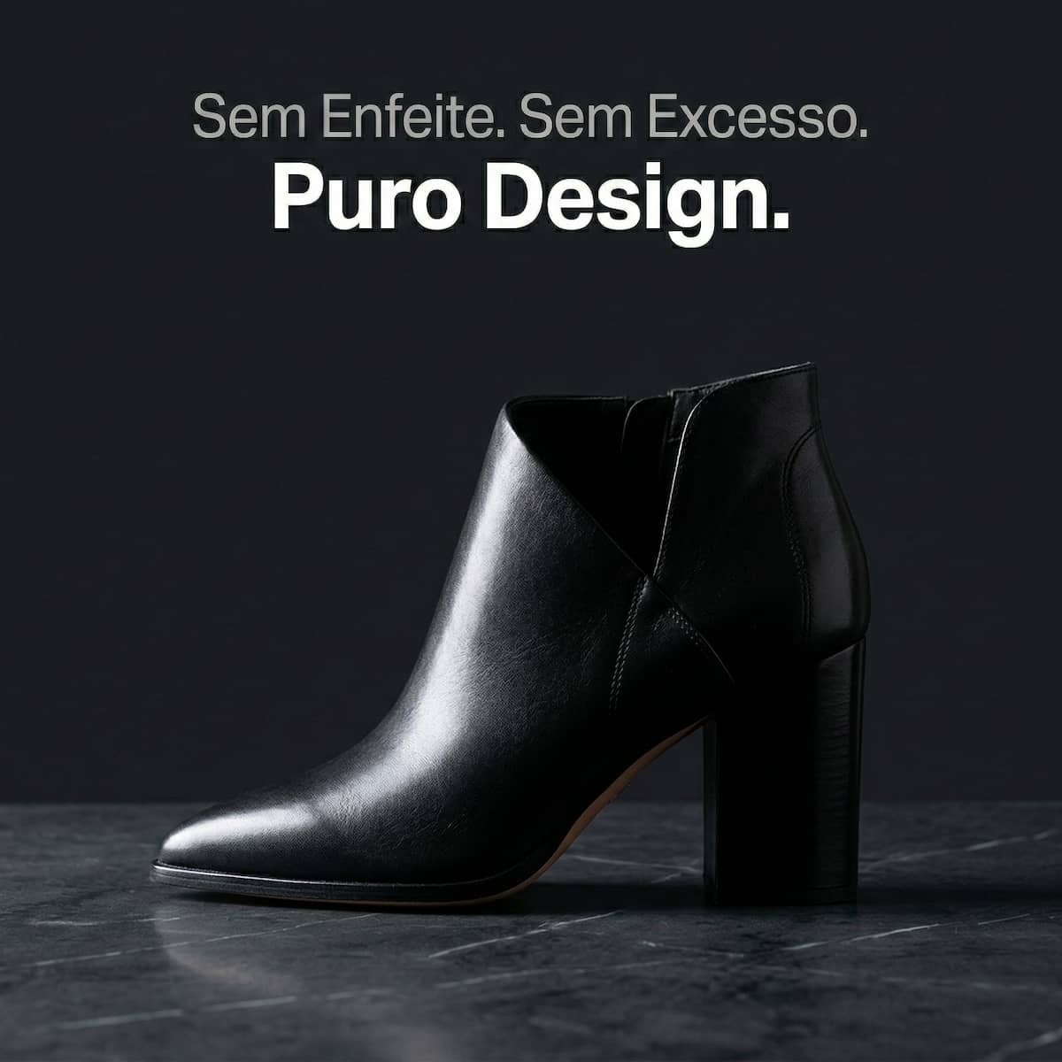 Bota Feminina Arezzo Couro Corte V Salto Grosso A1187900010001 Preto Preto 4
