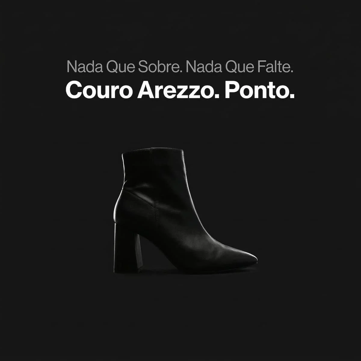 Bota Feminina Arezzo Couro Salto Médio Cano Curto A1196200010006 Preto Preto 4