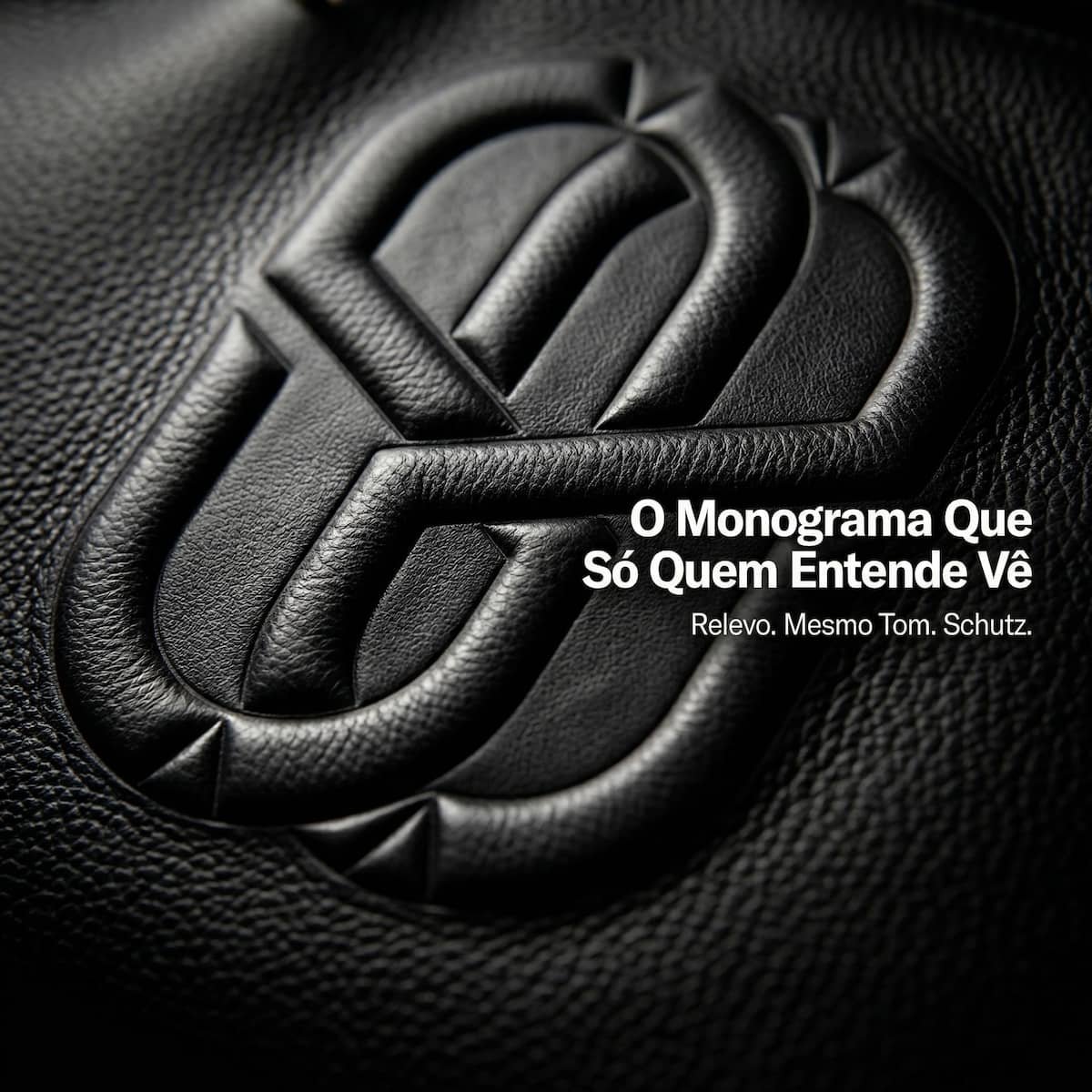 Bolsa Feminina Schutz Shopper Couro Corrente Dourada Monograma S50018320600004 Preto Preto 3