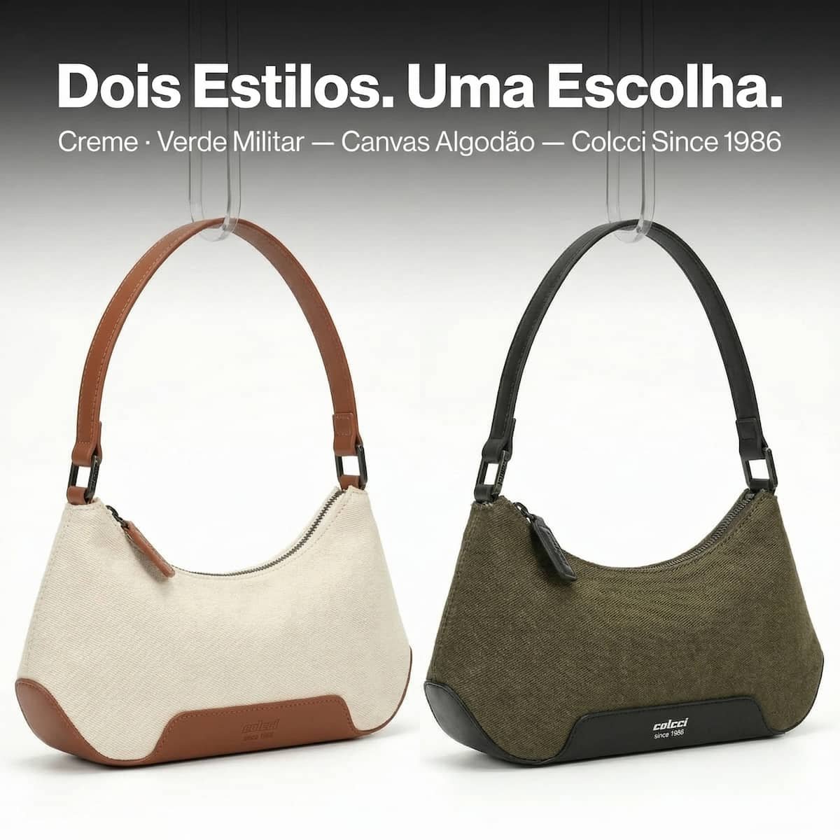Bolsa Feminina Colcci Canvas Meia Lua Ombro Colcci Since 1986 090.01.12340.20 Creme Creme 7