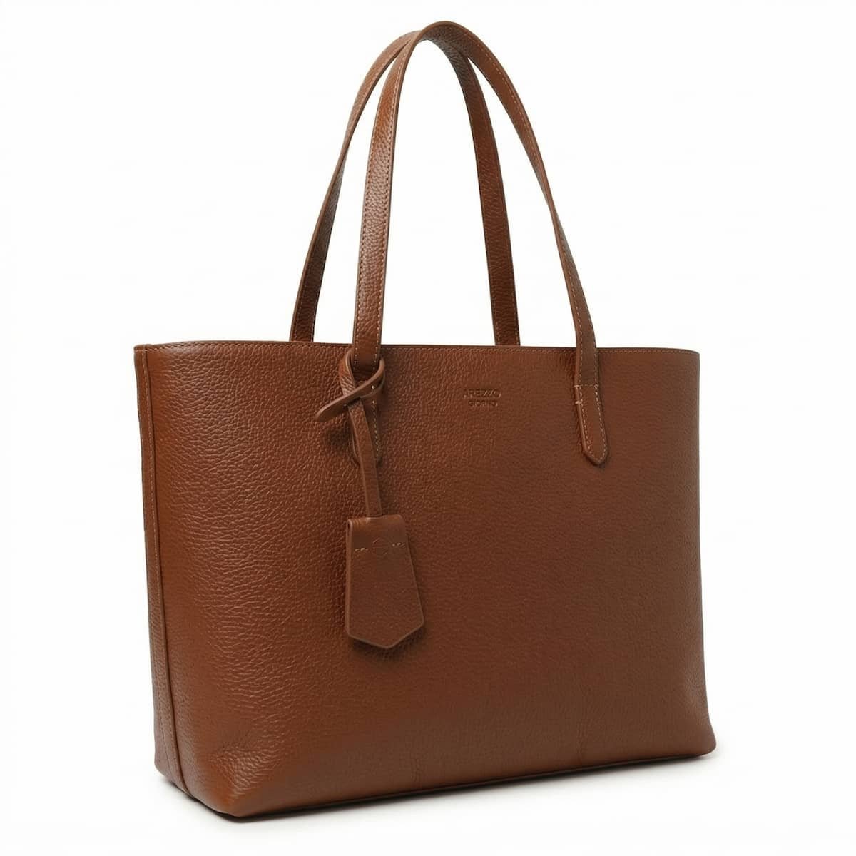 Bolsa Feminina Arezzo Giorno Tote Couro Pebbled Zíper A5001107210042 Marrom Marrom 2