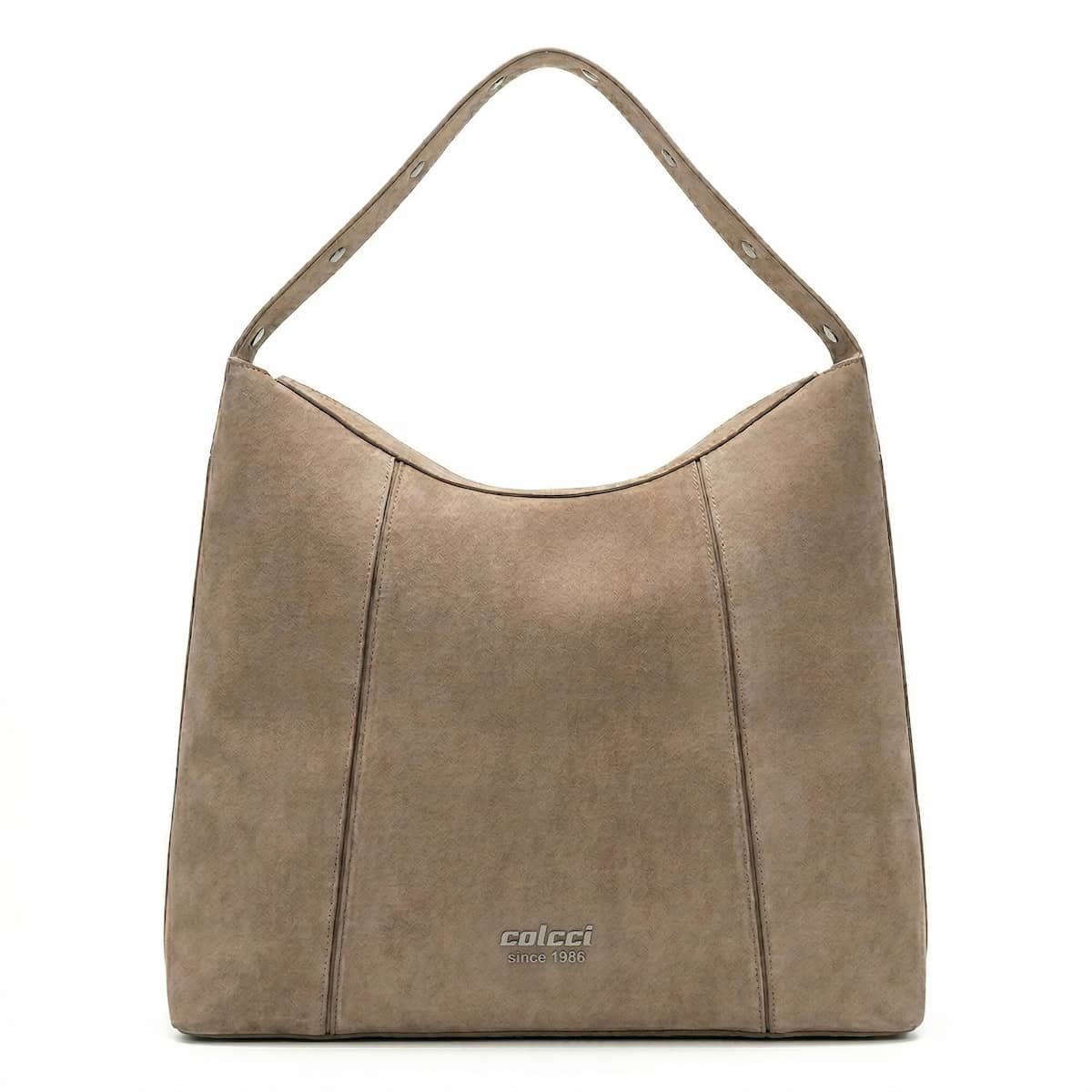 Bolsa Feminina Colcci Hobo Grande Suede Sintético Alça Ombro 090.01.12358.9 Bege