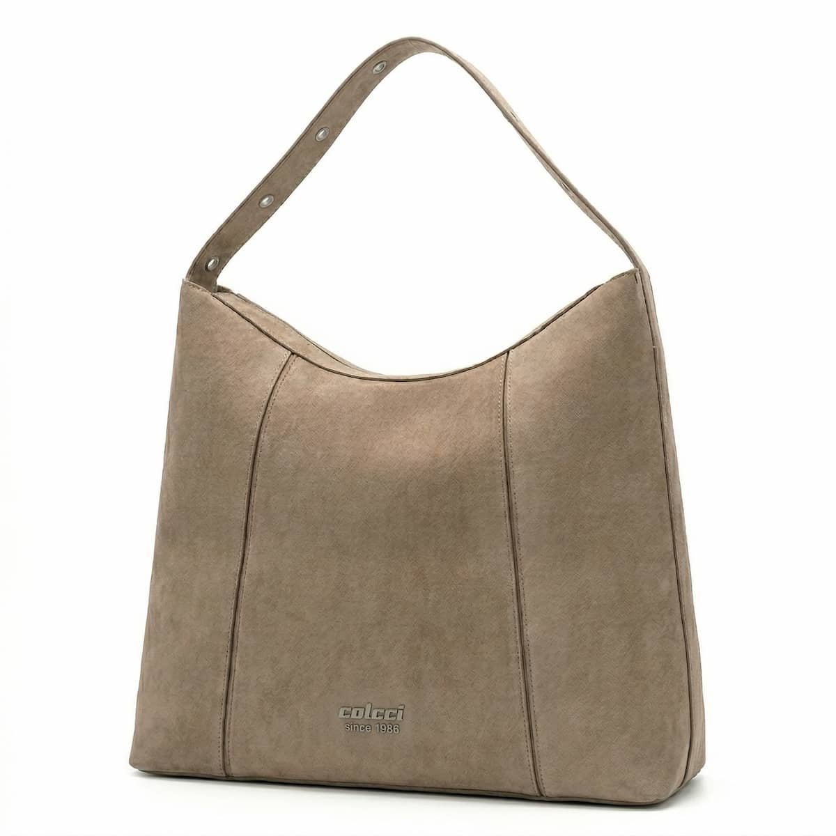 Bolsa Feminina Colcci Hobo Grande Suede Sintético Alça Ombro 090.01.12358.9 Bege Bege 2
