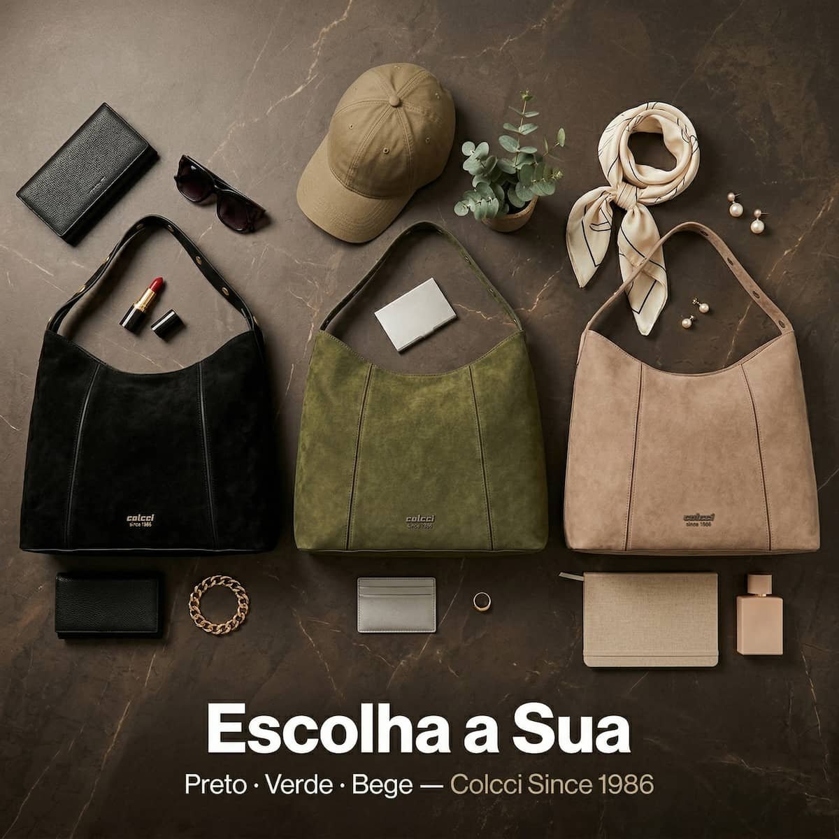Bolsa Feminina Colcci Hobo Grande Suede Sintético Alça Ombro 090.01.12358.9 Bege Bege 8