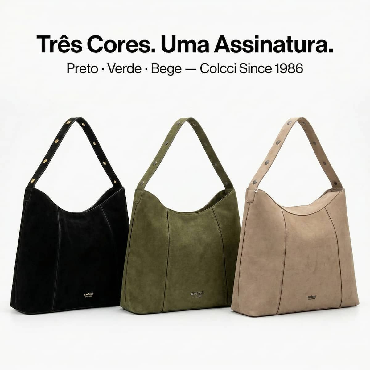 Bolsa Feminina Colcci Hobo Grande Suede Sintético Alça Ombro 090.01.12358.9 Bege Bege 9