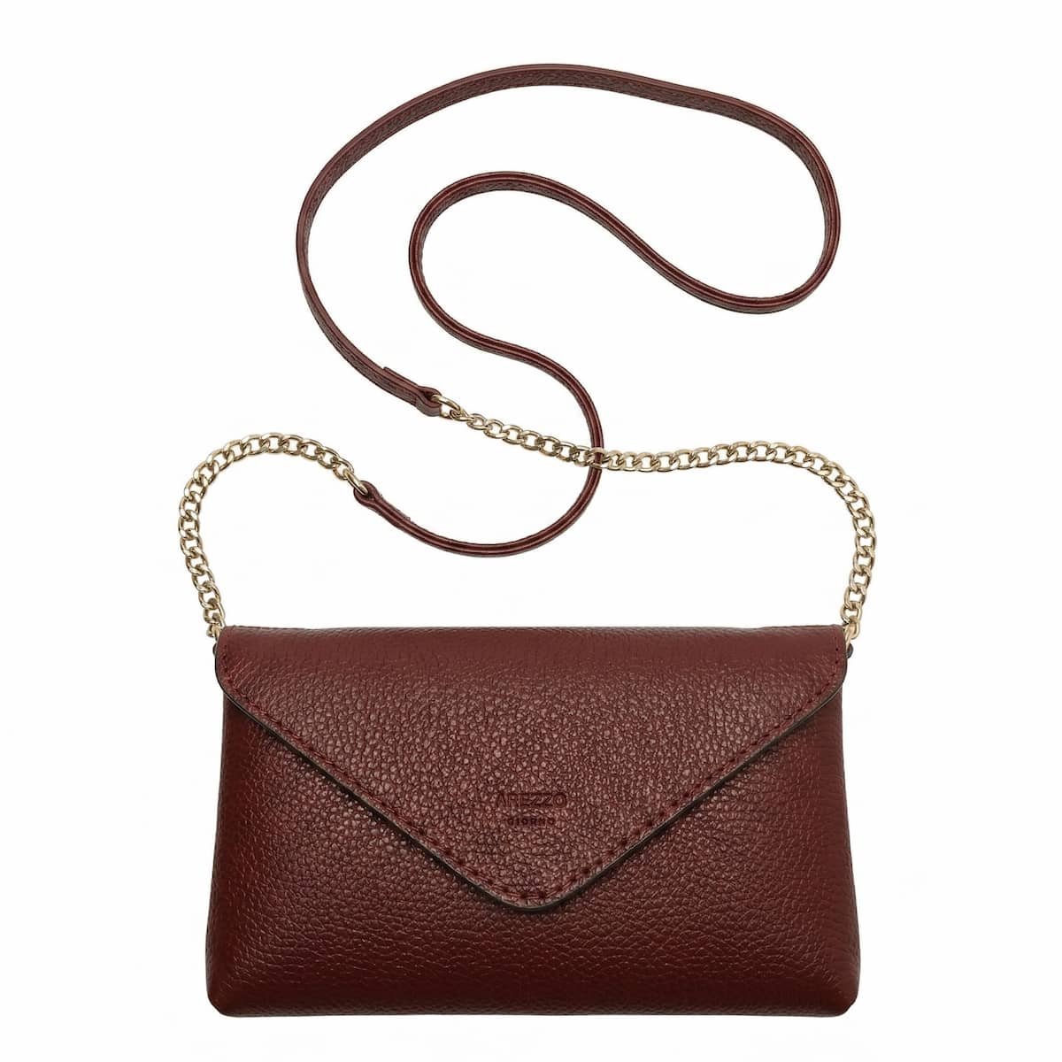 Bolsa Feminina Arezzo Giorno Envelope Crossbody Corrente A5001107230009 Vinho