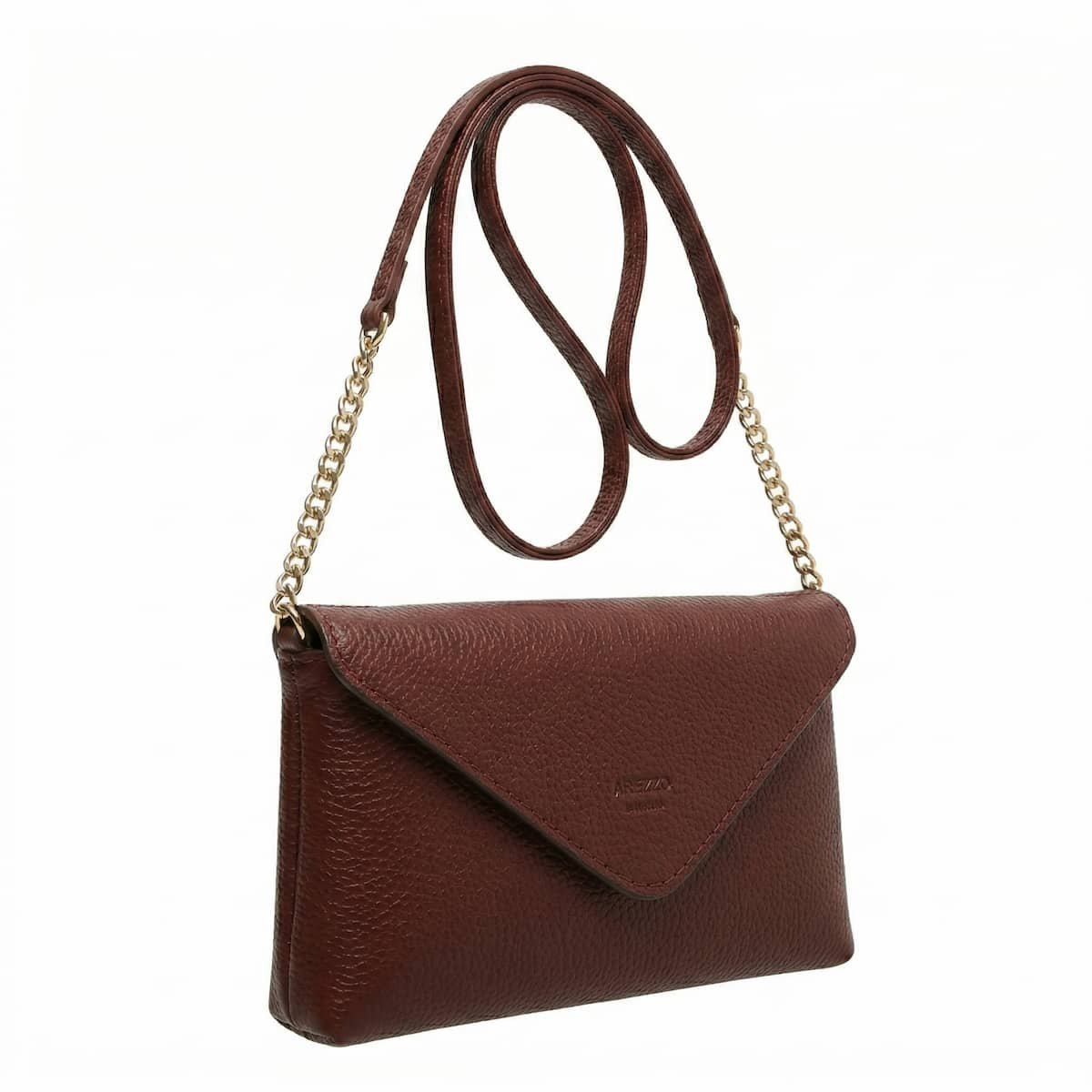 Bolsa Feminina Arezzo Giorno Envelope Crossbody Corrente A5001107230009 Vinho Vinho 2