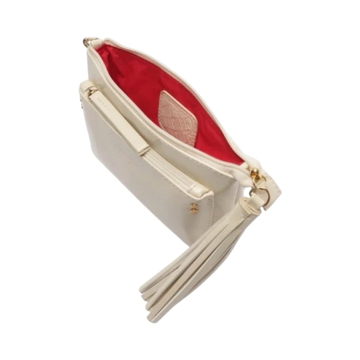 Bolsa Feminina Anacapri Tiracolo Franja Envernizada C5001620410002 Creme Branco 5