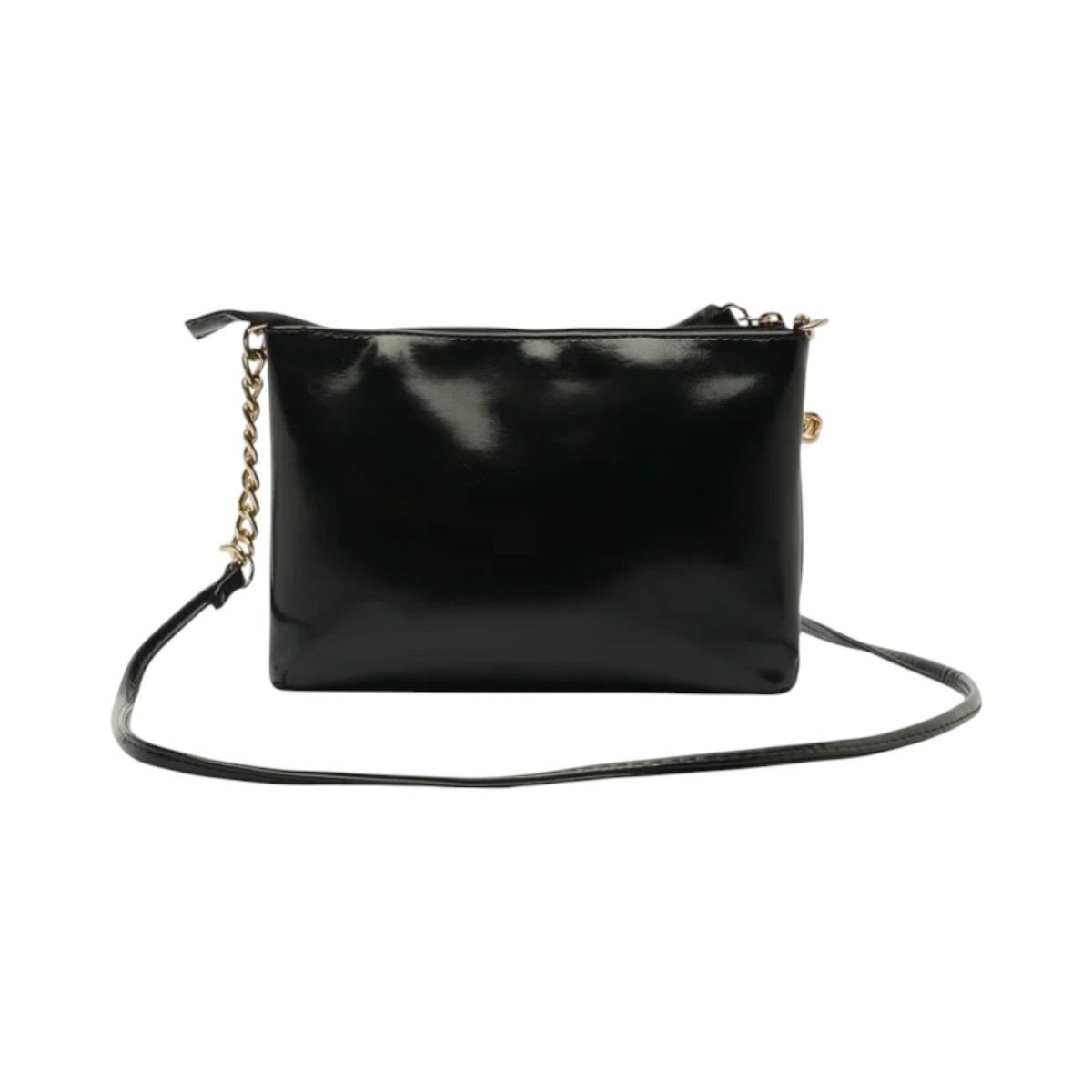 Bolsa Feminina Anacapri Tiracolo Franja Envernizada C5001620410001 Preto Preto 5