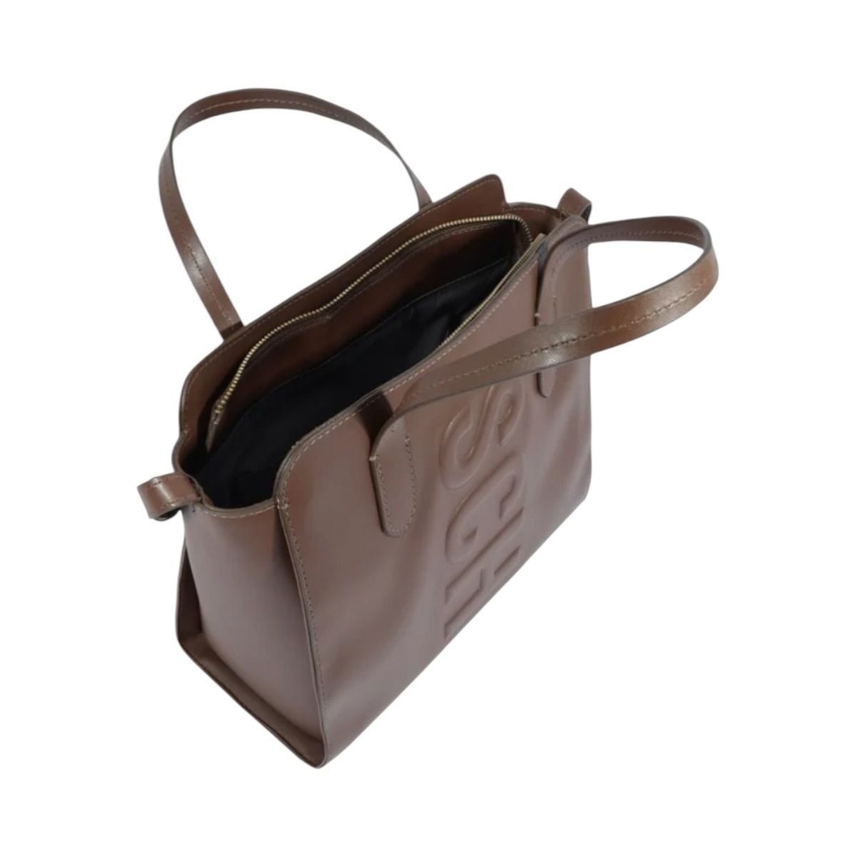 Bolsa Feminina Tote Schutz Tassy Alça Dupla Logo Embossado S5001505120071 Marrom Marrom 3