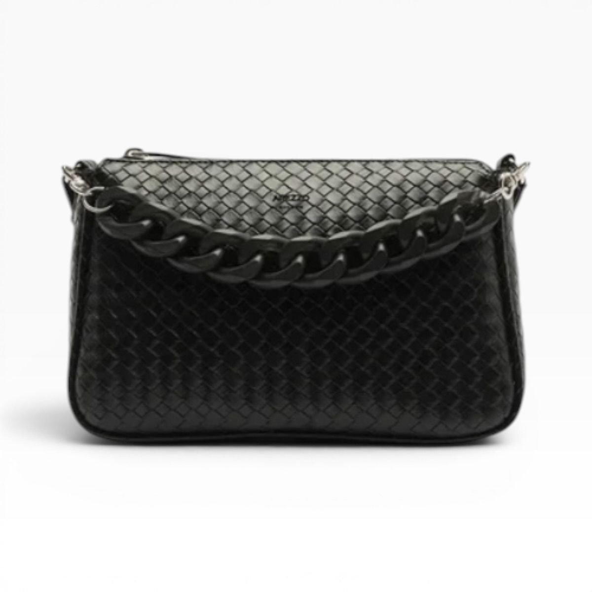 Bolsa Feminina Arezzo Tressê Tiracolo Corrente Removível A5002305180093 Preto