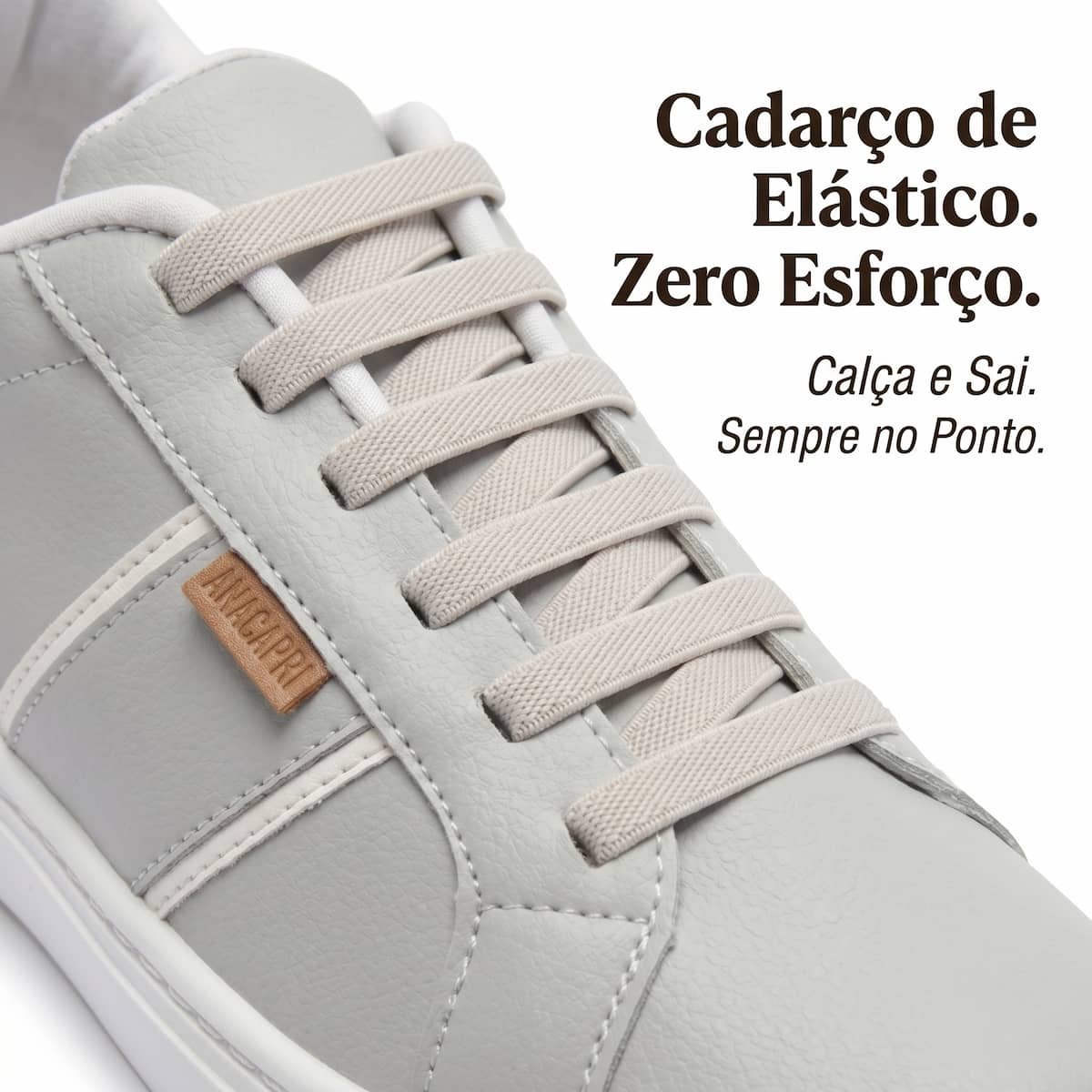 Tênis Feminino Anacapri Cami Cadarço Elástico Solado Trançado C3034100020031 Cinza Cinza 5