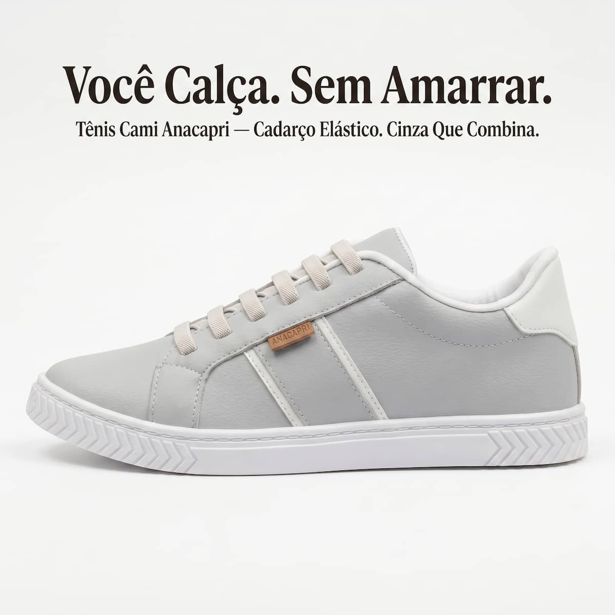 Tênis Feminino Anacapri Cami Cadarço Elástico Solado Trançado C3034100020031 Cinza Cinza 6