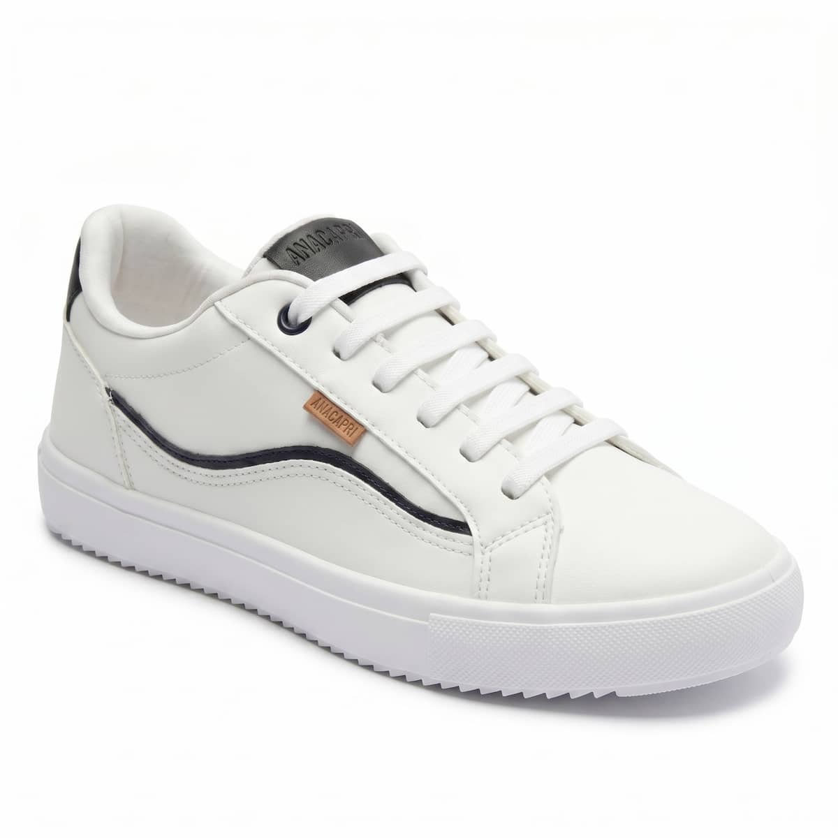 Tênis Feminino Anacapri Detalhe Onda Sintético Tecnológico C3053700080005 Branco Branco 2