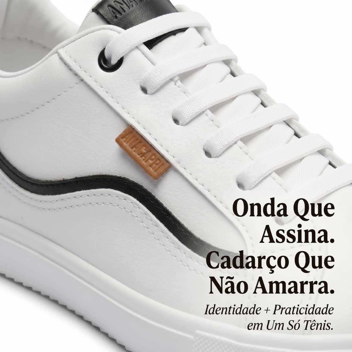 Tênis Feminino Anacapri Detalhe Onda Sintético Tecnológico C3053700080005 Branco Branco 4