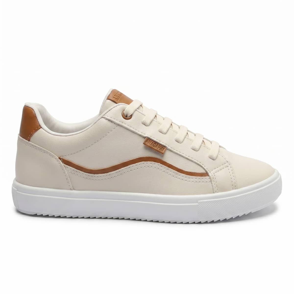Tênis Feminino Anacapri Detalhe Onda Sintético Tecnológico C3053700080002 Creme