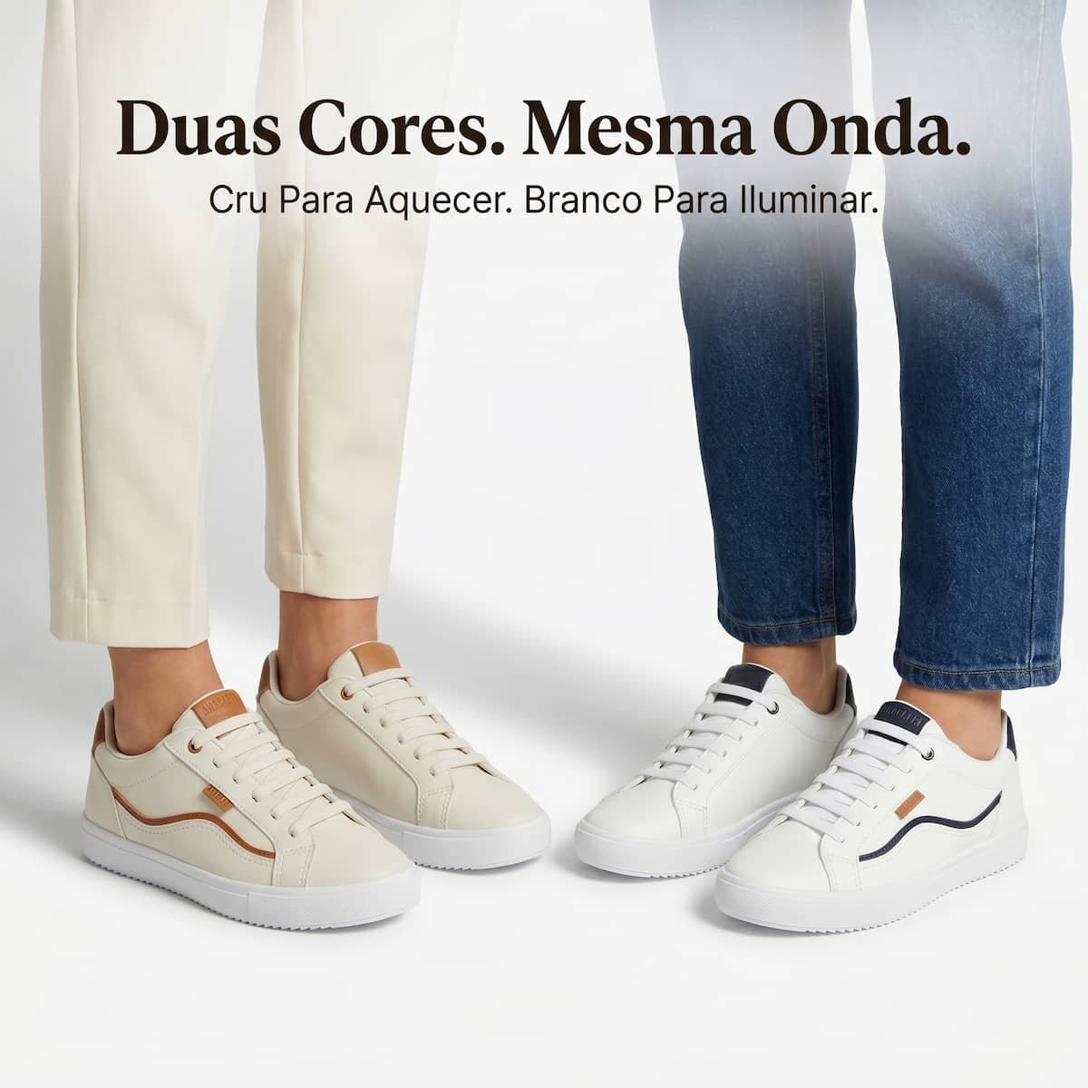 Tênis Feminino Anacapri Detalhe Onda Sintético Tecnológico C3053700080002 Creme Creme 6