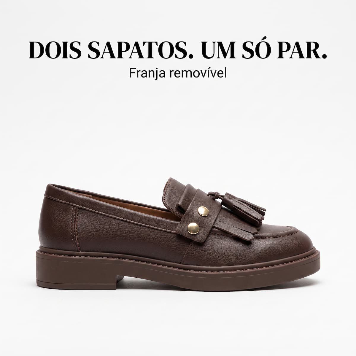 Mocassim Anacapri Penny Loafer Couro com Franja C3027200550002 Café Café 3